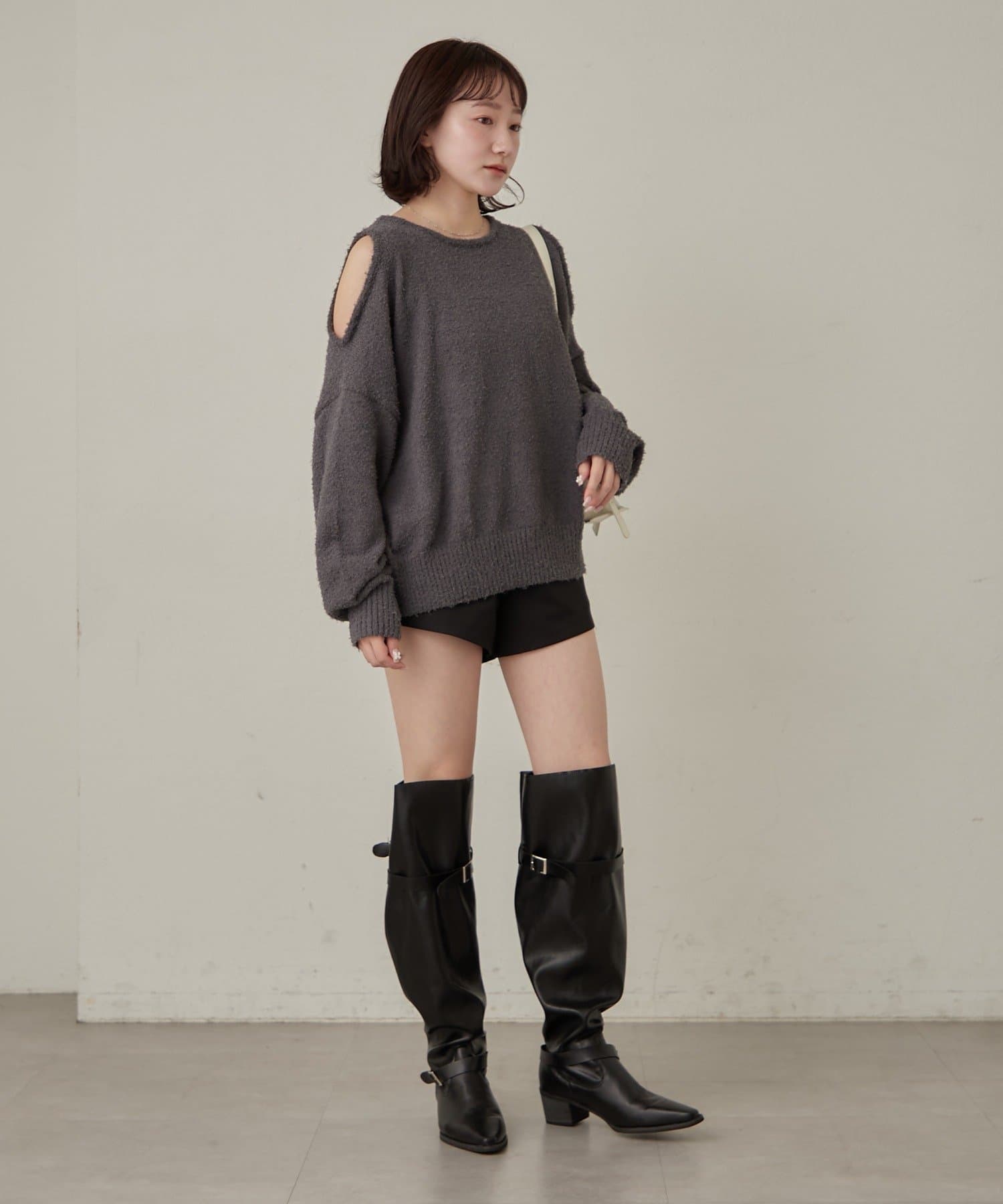 mline(エムライン) [mline]肩あき 2WAYニット