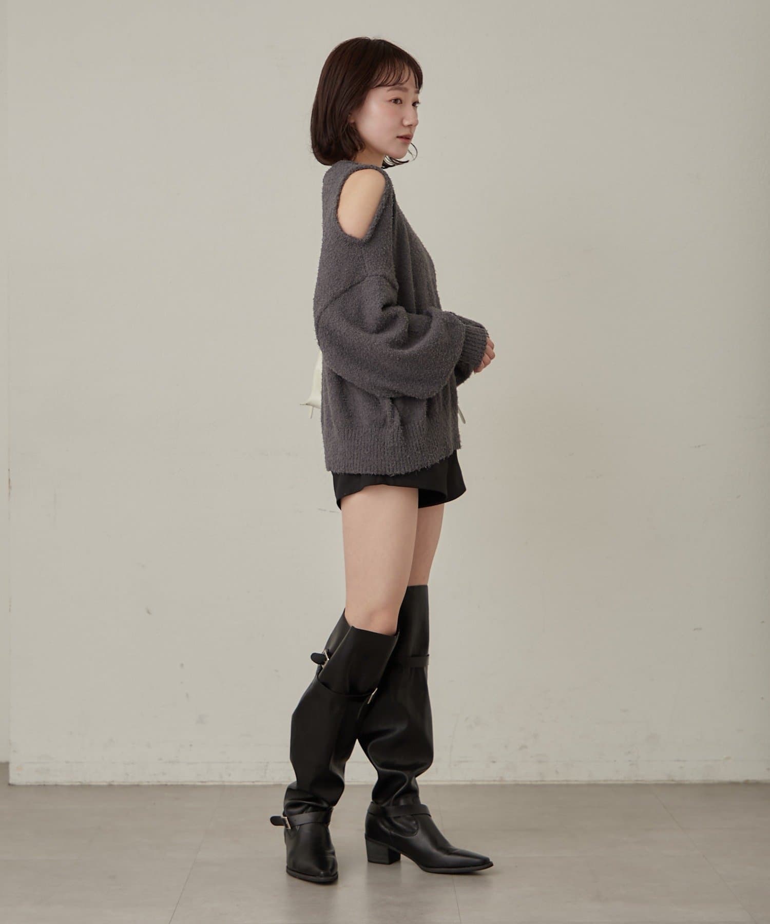 mline(エムライン) [mline]肩あき 2WAYニット