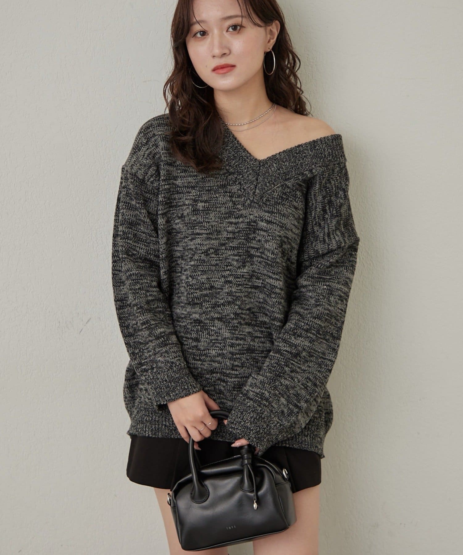 mline(エムライン) [mline]ミックスＶニット