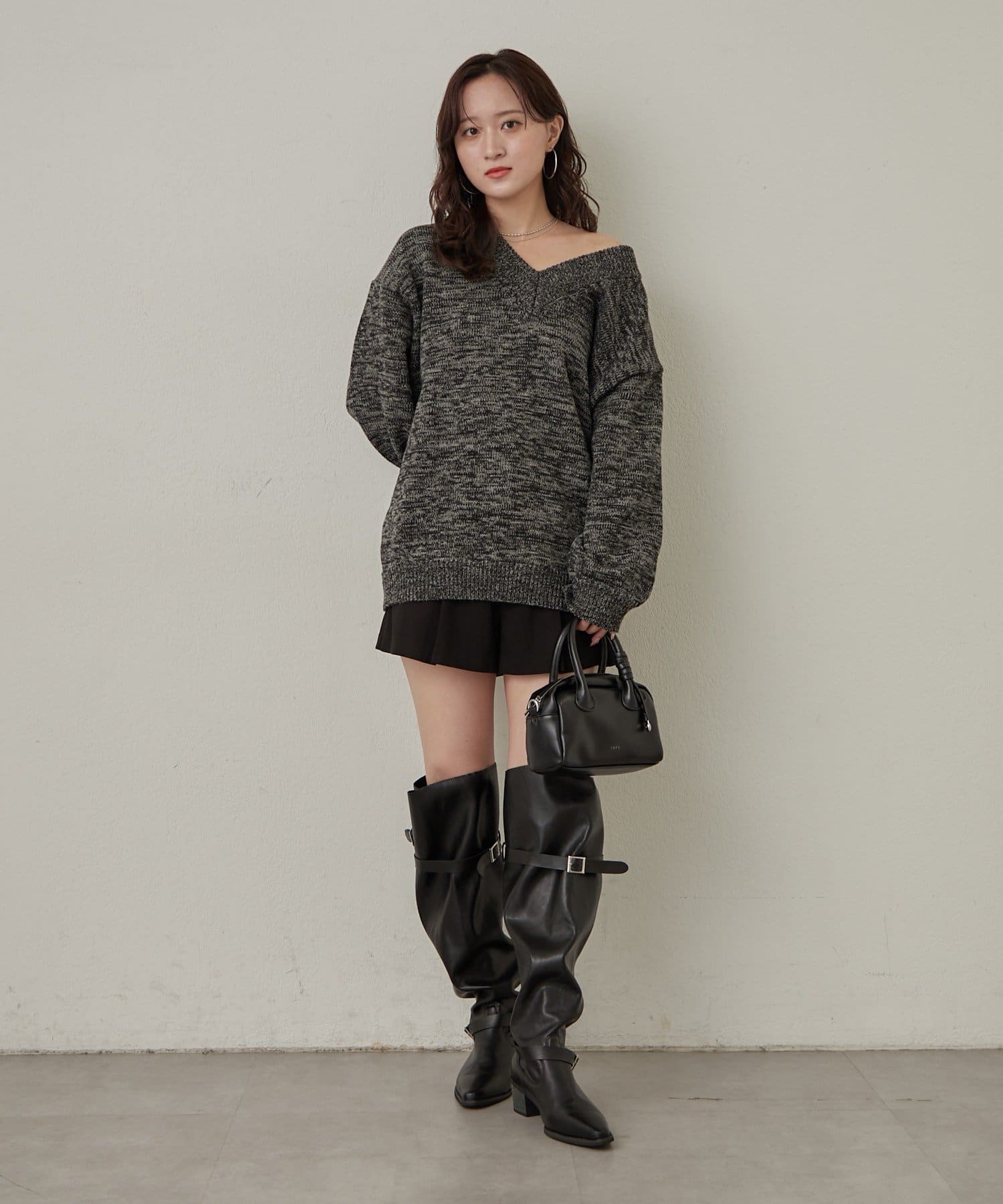 mline(エムライン) [mline]ミックスＶニット