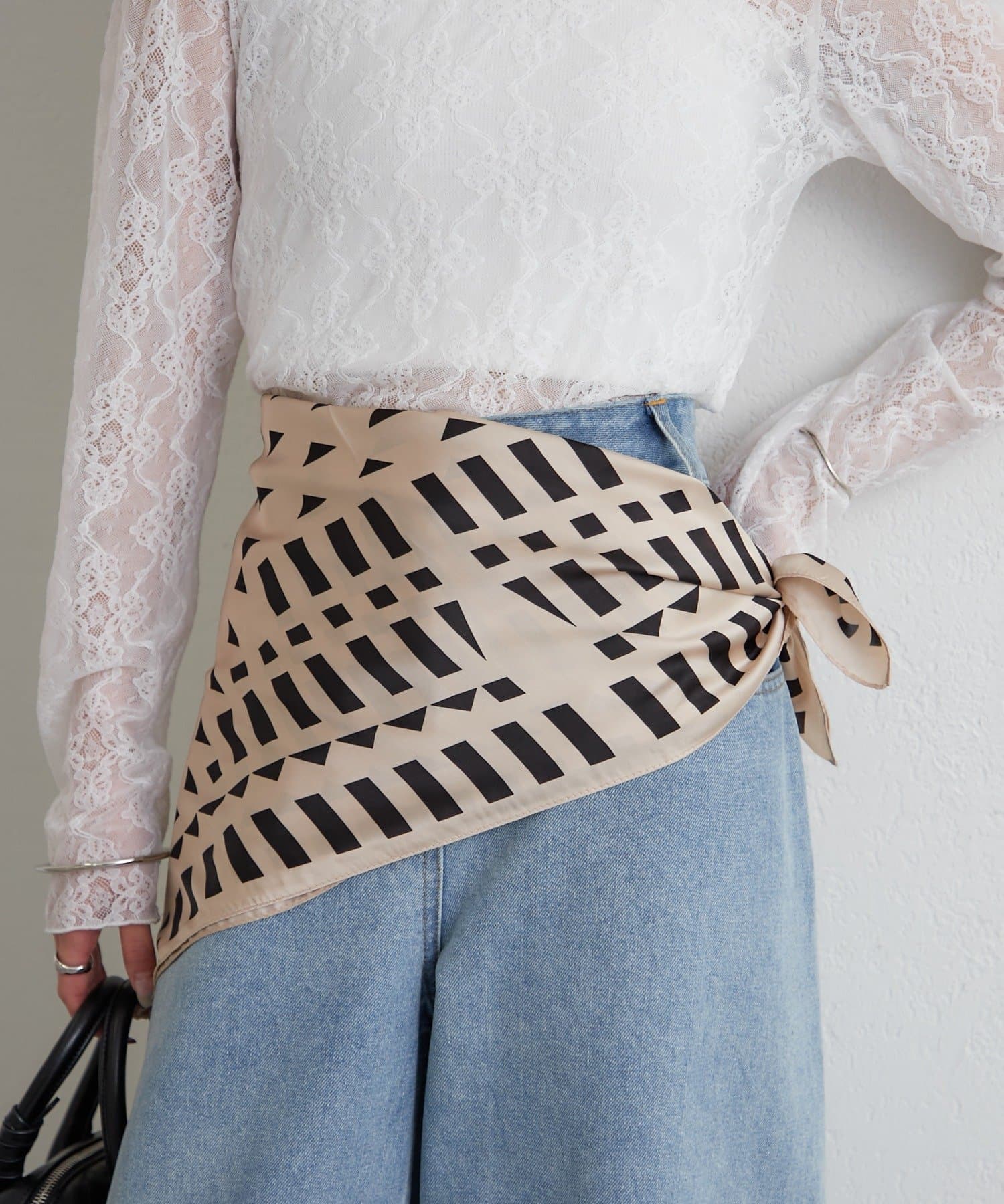 mystic(ミスティック) ジオメトリック柄 スカーフ