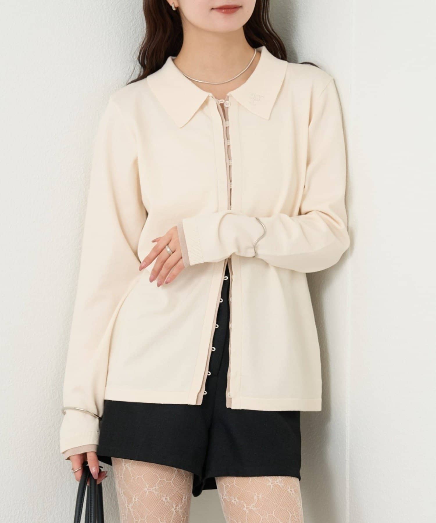 mystic(ミスティック) 長袖ポロニット