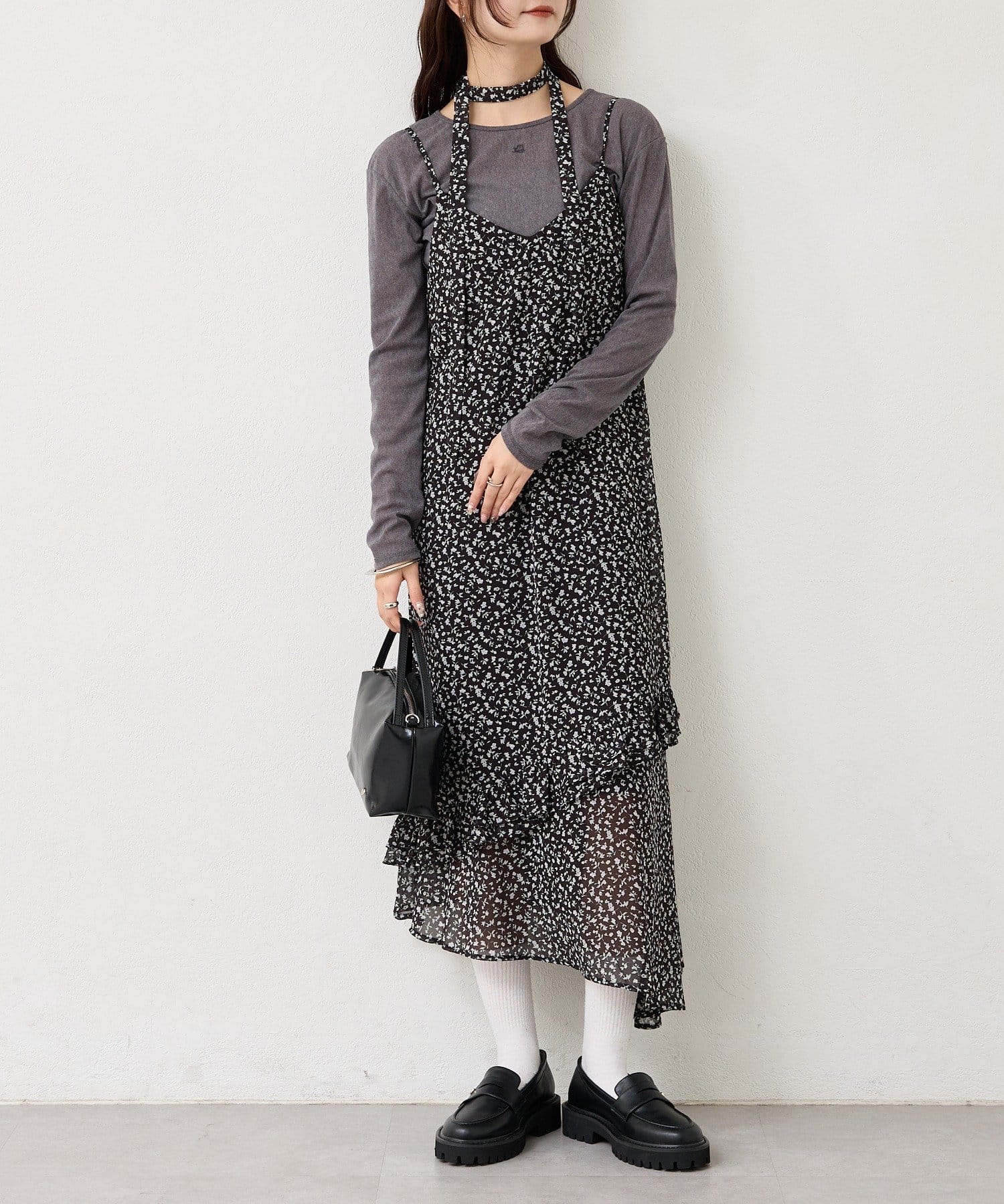 mystic(ミスティック) フラワーヘムキャミワンピース