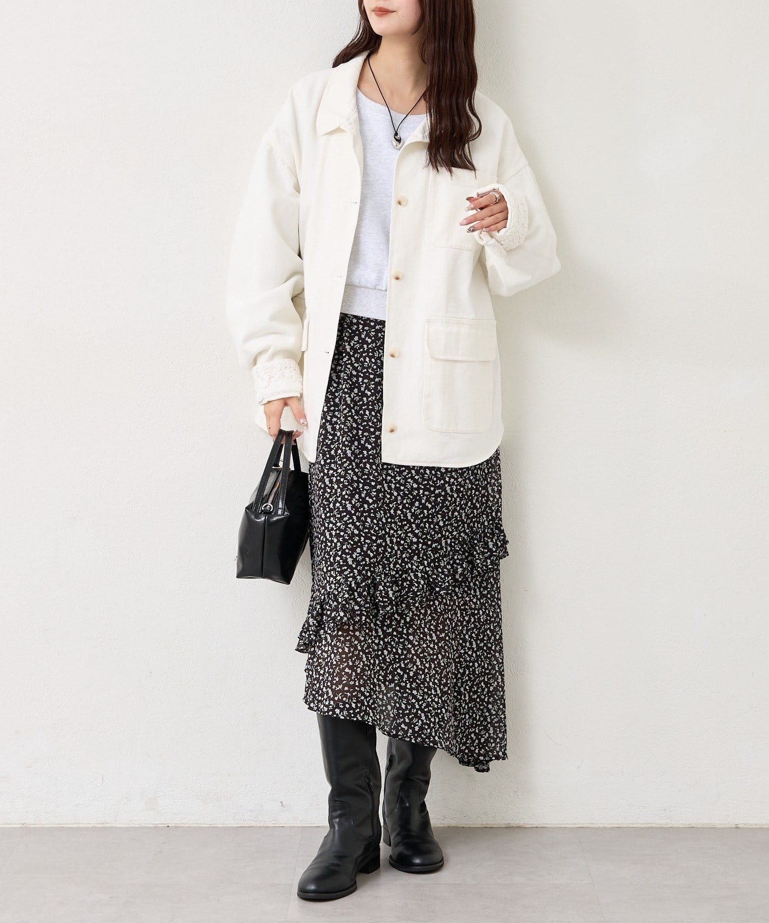 mystic(ミスティック) フラワーヘムキャミワンピース