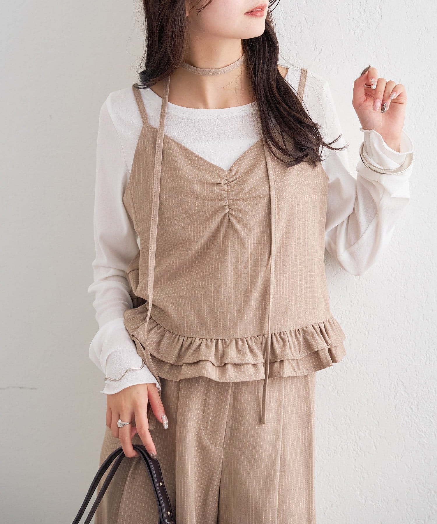 mystic(ミスティック) ペプラムキャミビスチェSETUP