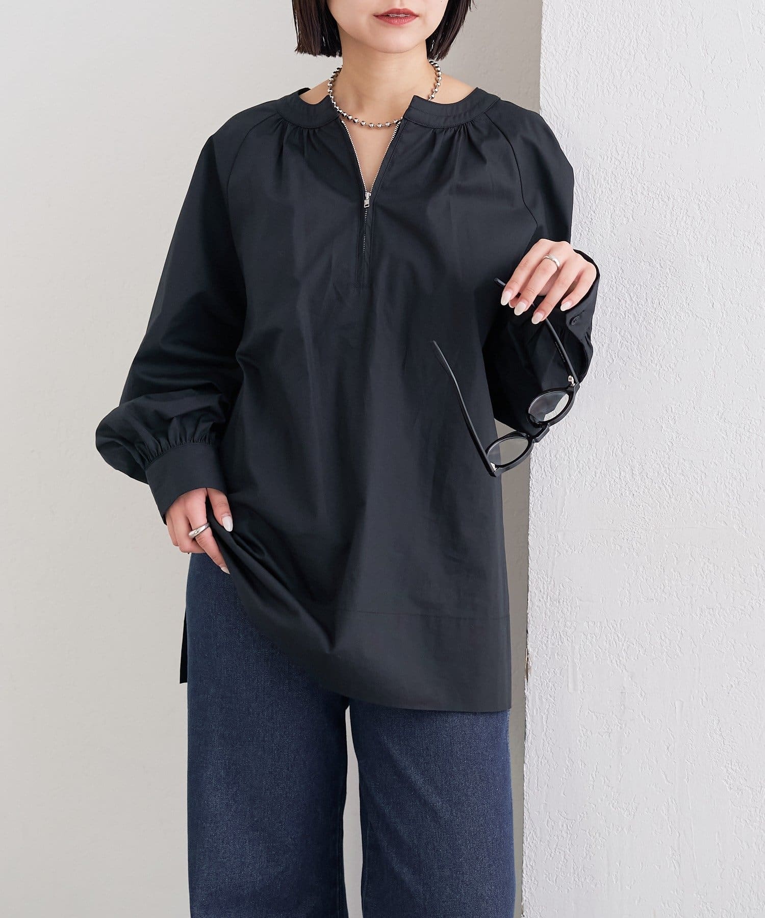 mystic(ミスティック) ハーフZIPチュニック