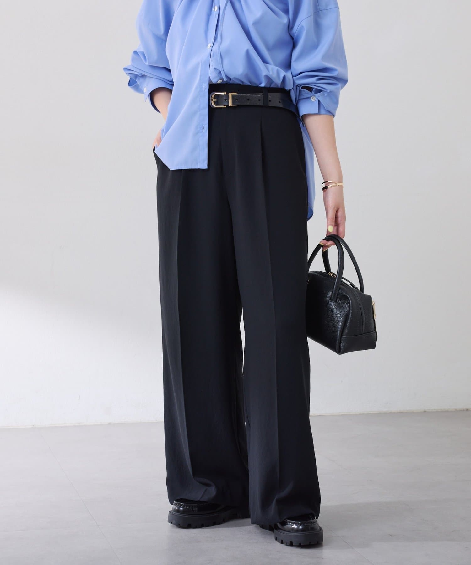 COLLAGE GALLARDAGALANTE(コラージュ ガリャルダガランテ) 【高機能/とろみパンツ/マイナス3kg/5サイズ展開】ジャージワイドパンツ