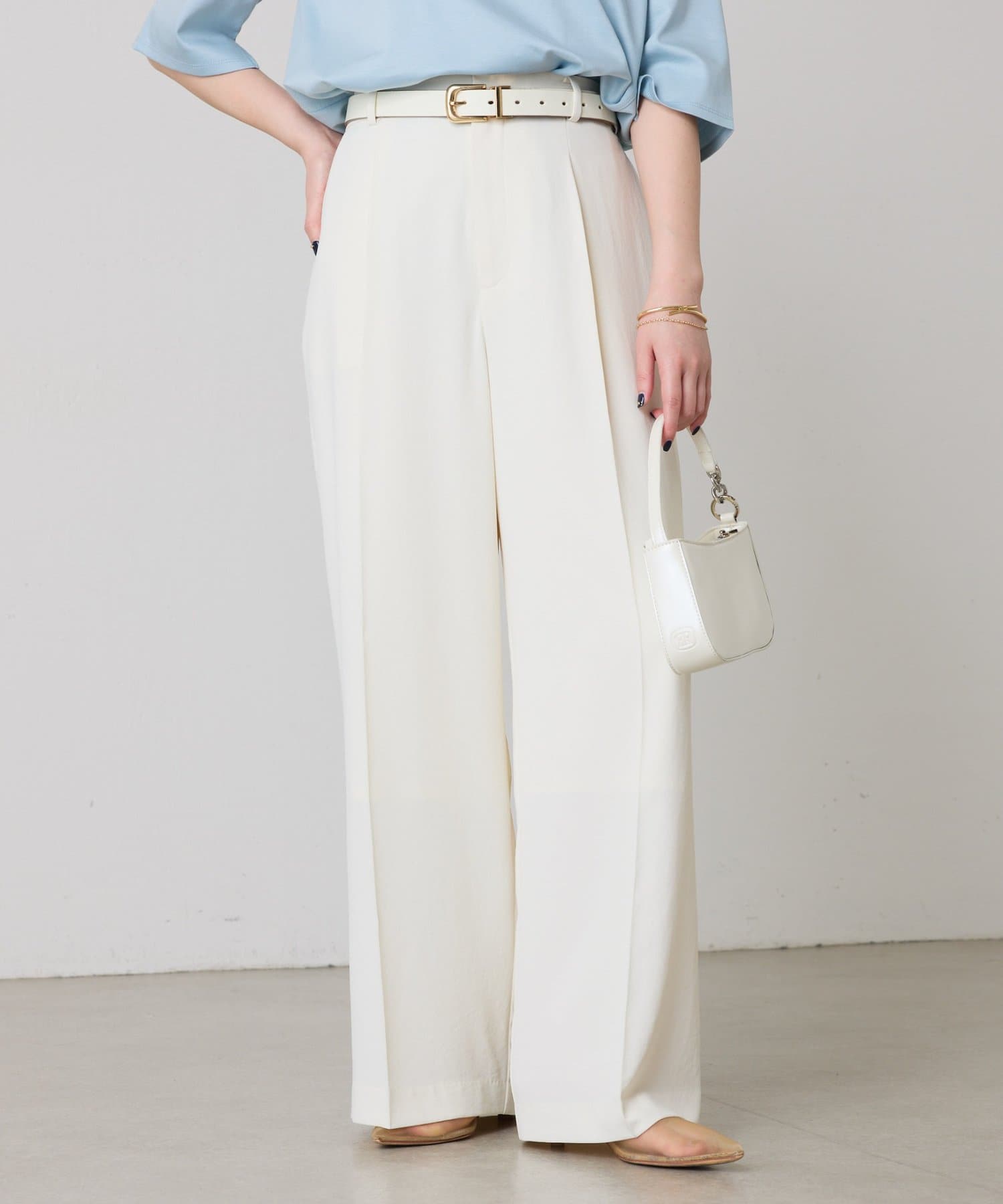 COLLAGE GALLARDAGALANTE(コラージュ ガリャルダガランテ) 【高機能/とろみパンツ/マイナス3kg/5サイズ展開】ジャージワイドパンツ