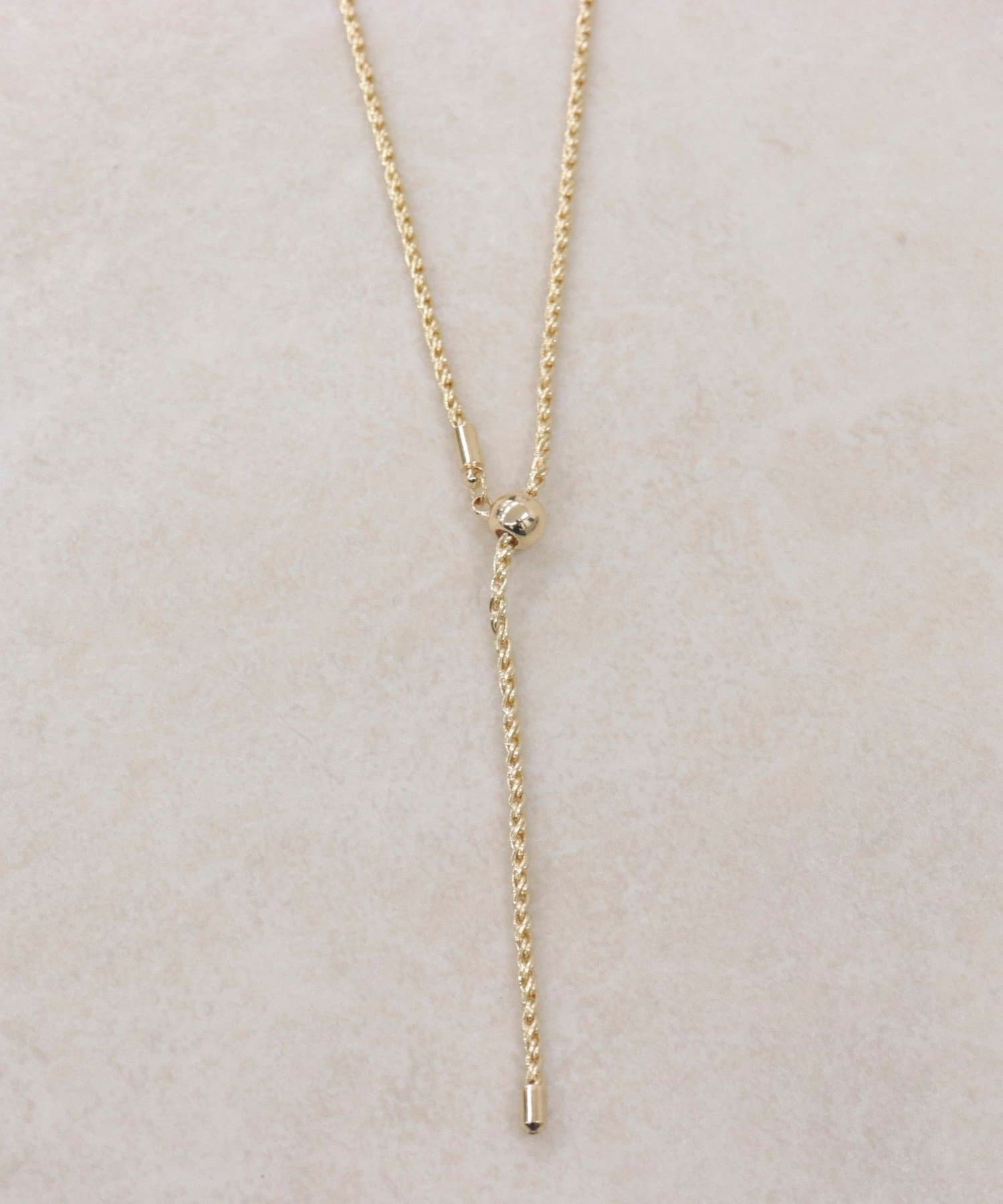 FREDY & GLOSTER(フレディ アンド グロスター) ねじりチェーンアジャストロングネックレス