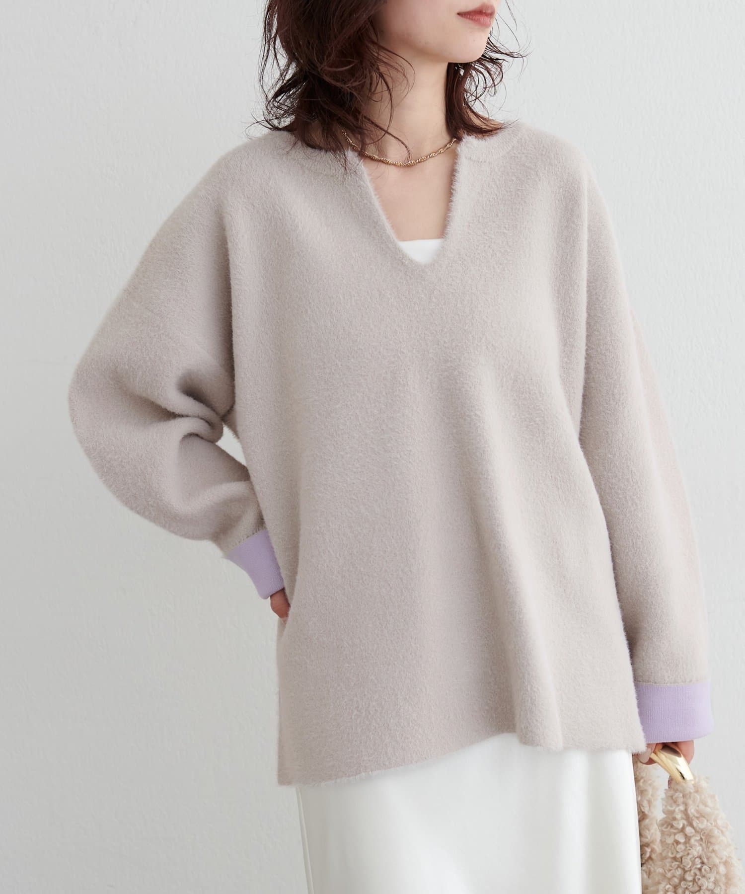 LARUTA(ラルータ) 接結Wフェイスフェザーニットプルオーバー