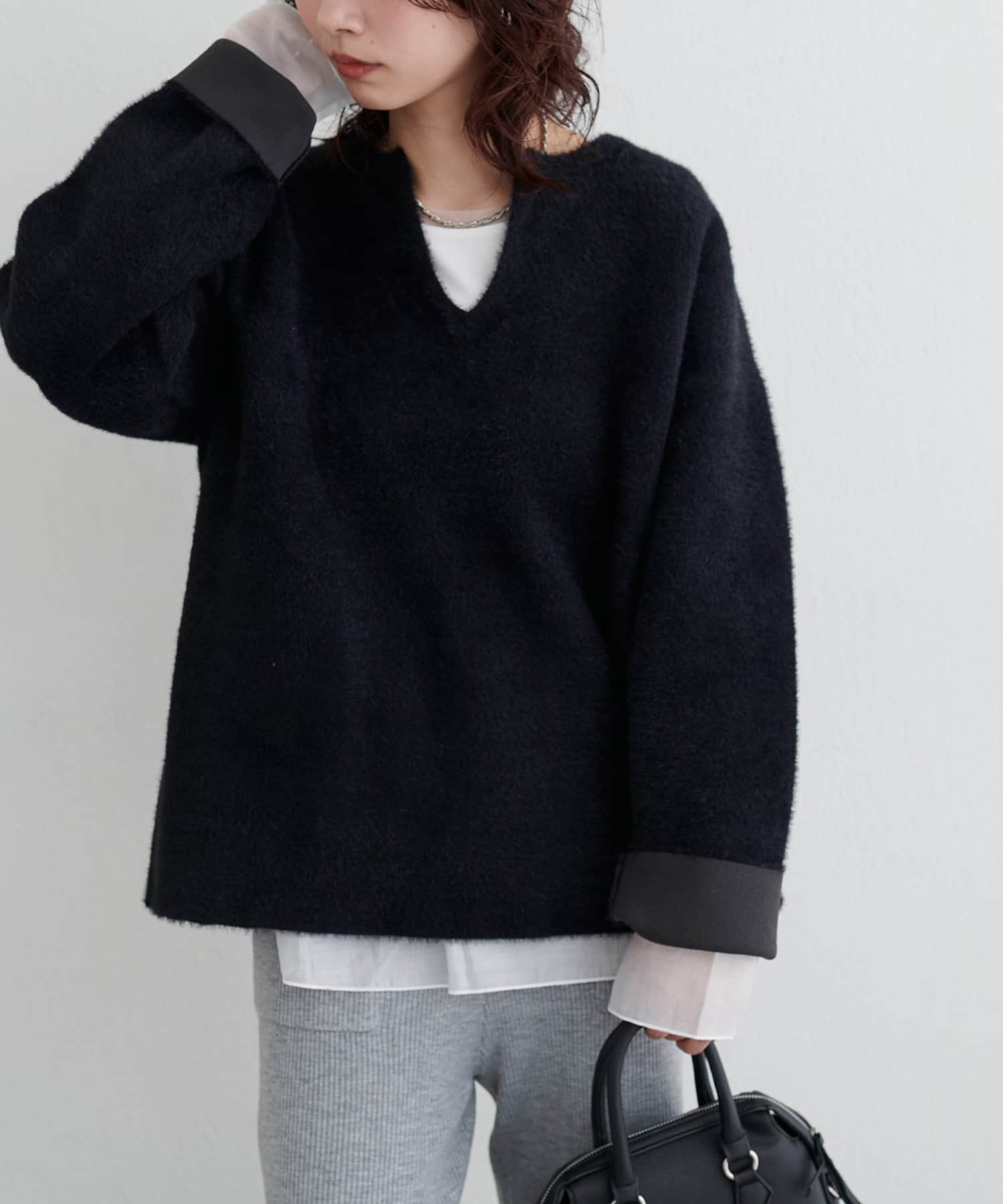 LARUTA(ラルータ) 接結Wフェイスフェザーニットプルオーバー