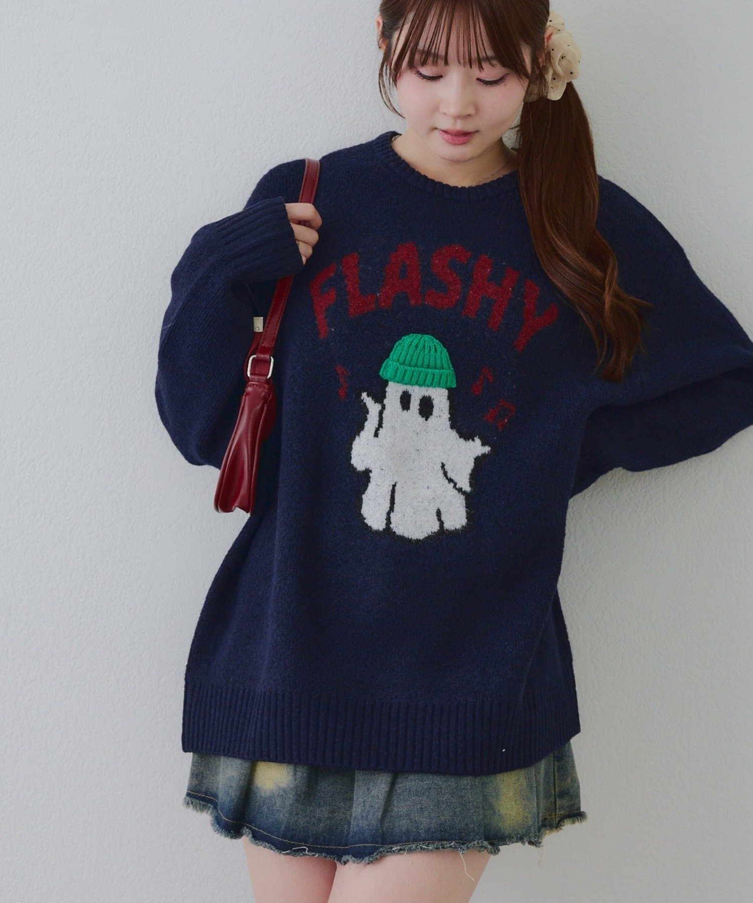 NICE CLAUP / OLIVE des OLIVE OUTLET(ナイスクラップ  / オリーブ デ オリーブ アウトレット) 【RMAF】ニット帽オバケプルオーバー