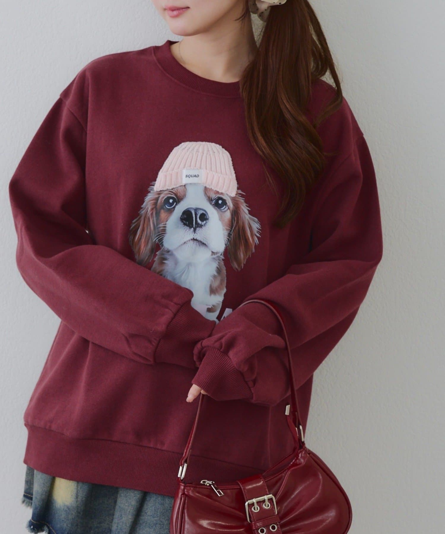 NICE CLAUP / OLIVE des OLIVE OUTLET(ナイスクラップ  / オリーブ デ オリーブ アウトレット) 【RMAF】ニット帽イヌプルオーバー