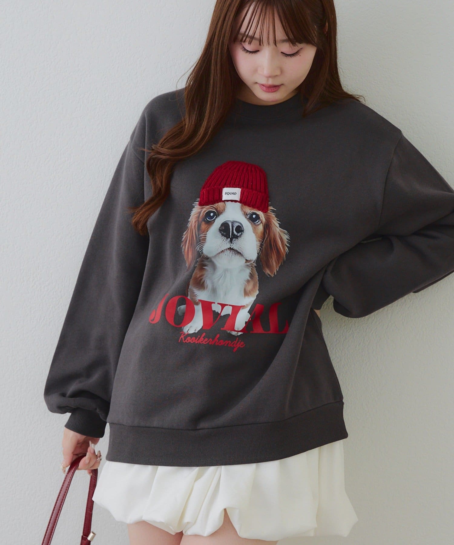 NICE CLAUP / OLIVE des OLIVE OUTLET(ナイスクラップ  / オリーブ デ オリーブ アウトレット) 【RMAF】ニット帽イヌプルオーバー