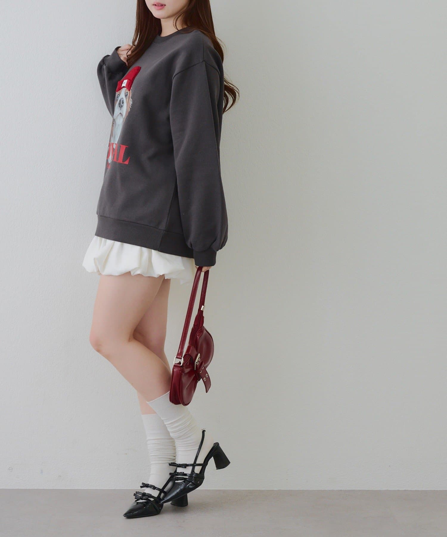 NICE CLAUP / OLIVE des OLIVE OUTLET(ナイスクラップ  / オリーブ デ オリーブ アウトレット) 【RMAF】ニット帽イヌプルオーバー