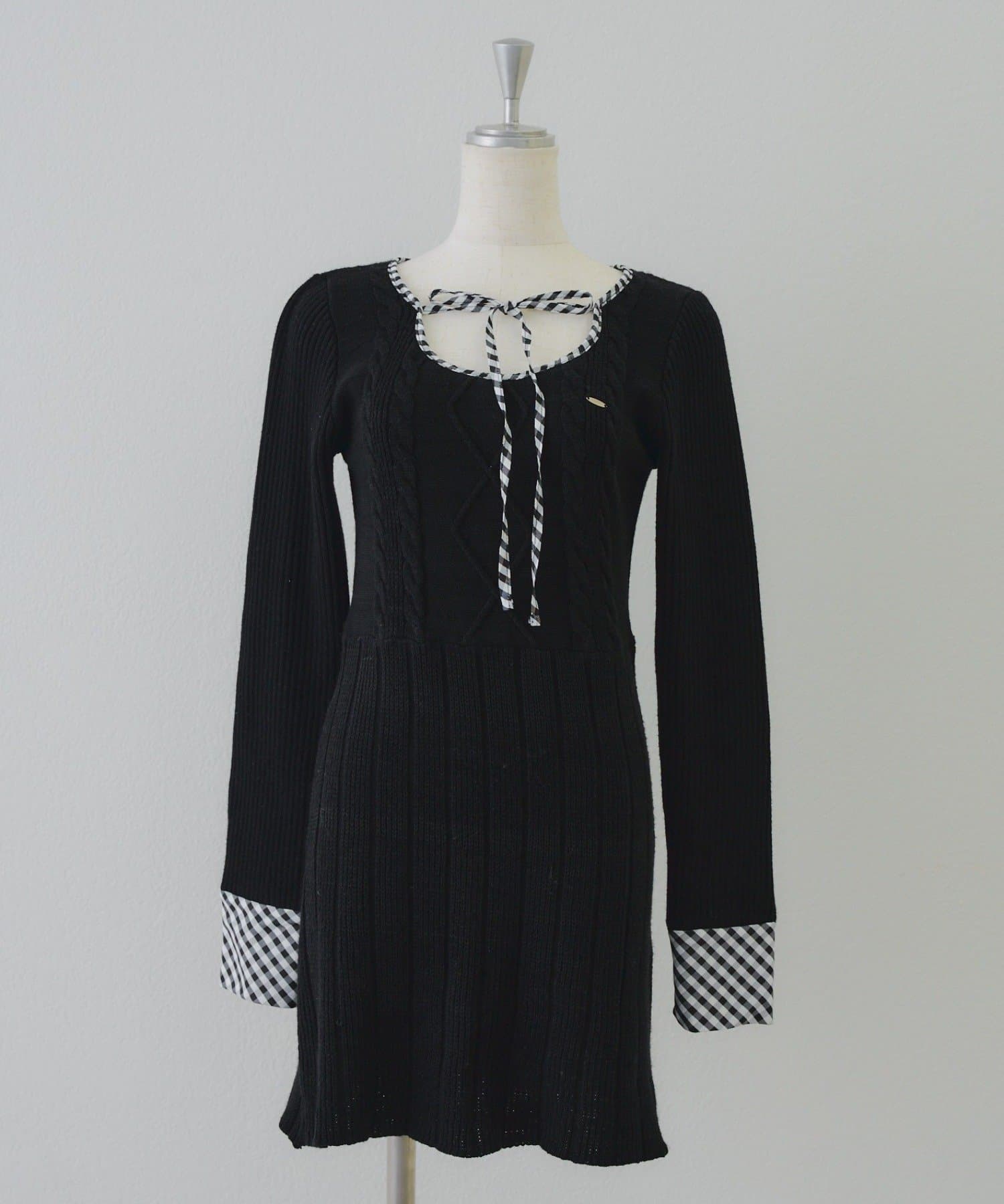 Remind me and forever(リマインドミーアンドフォーエバー) 【ayunaセレクト】ケーブルニットミニワンピース