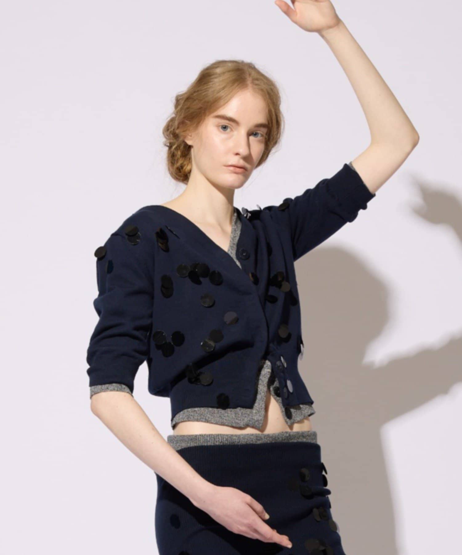 COLLAGE GALLARDAGALANTE(コラージュ ガリャルダガランテ) 【CEPIE./セピエ】スパンコールカーディガン