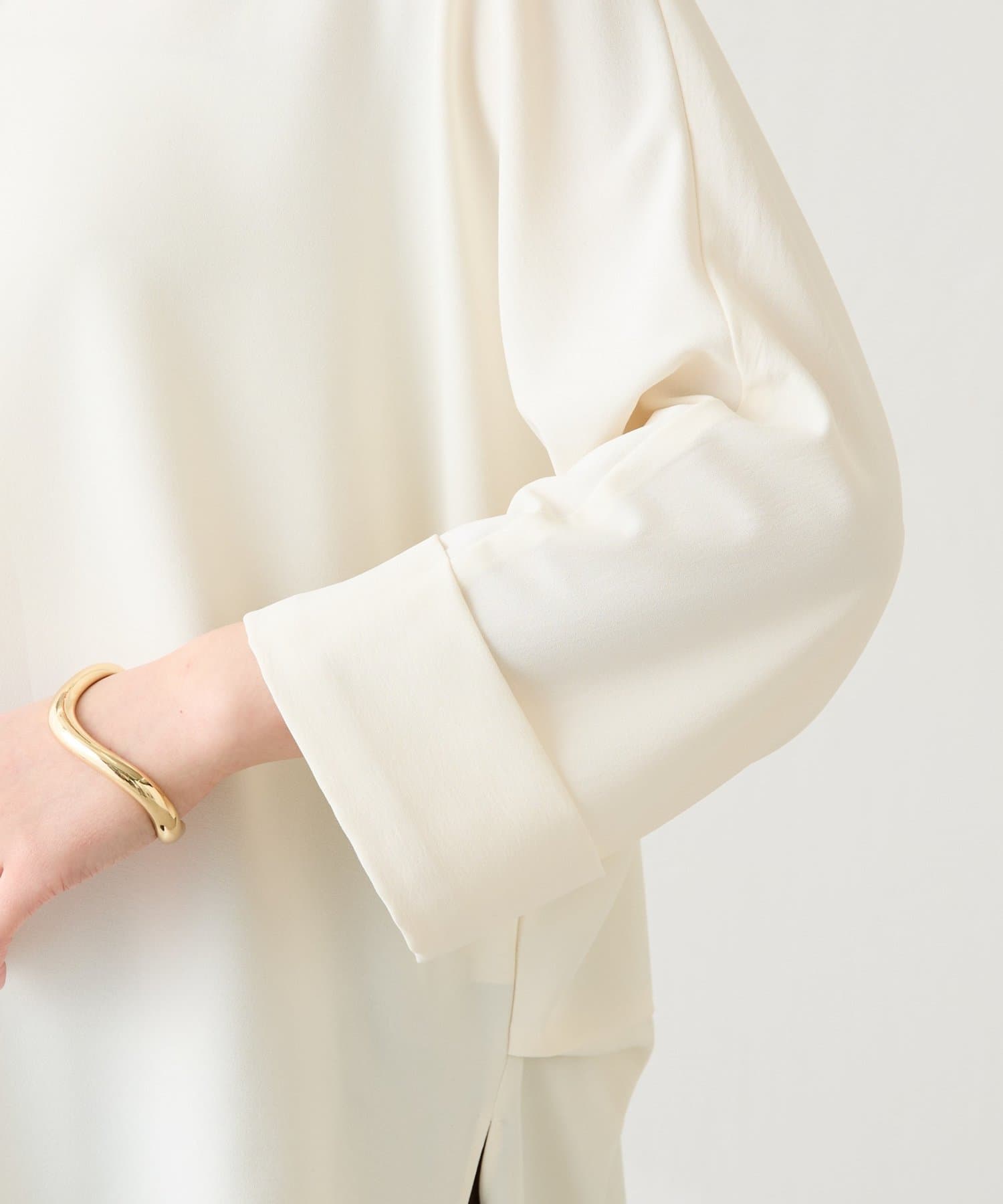 COLLAGE GALLARDAGALANTE(コラージュ ガリャルダガランテ) 【高機能/体型カバー】ジャージスキッパードルマンブラウス/カセット服