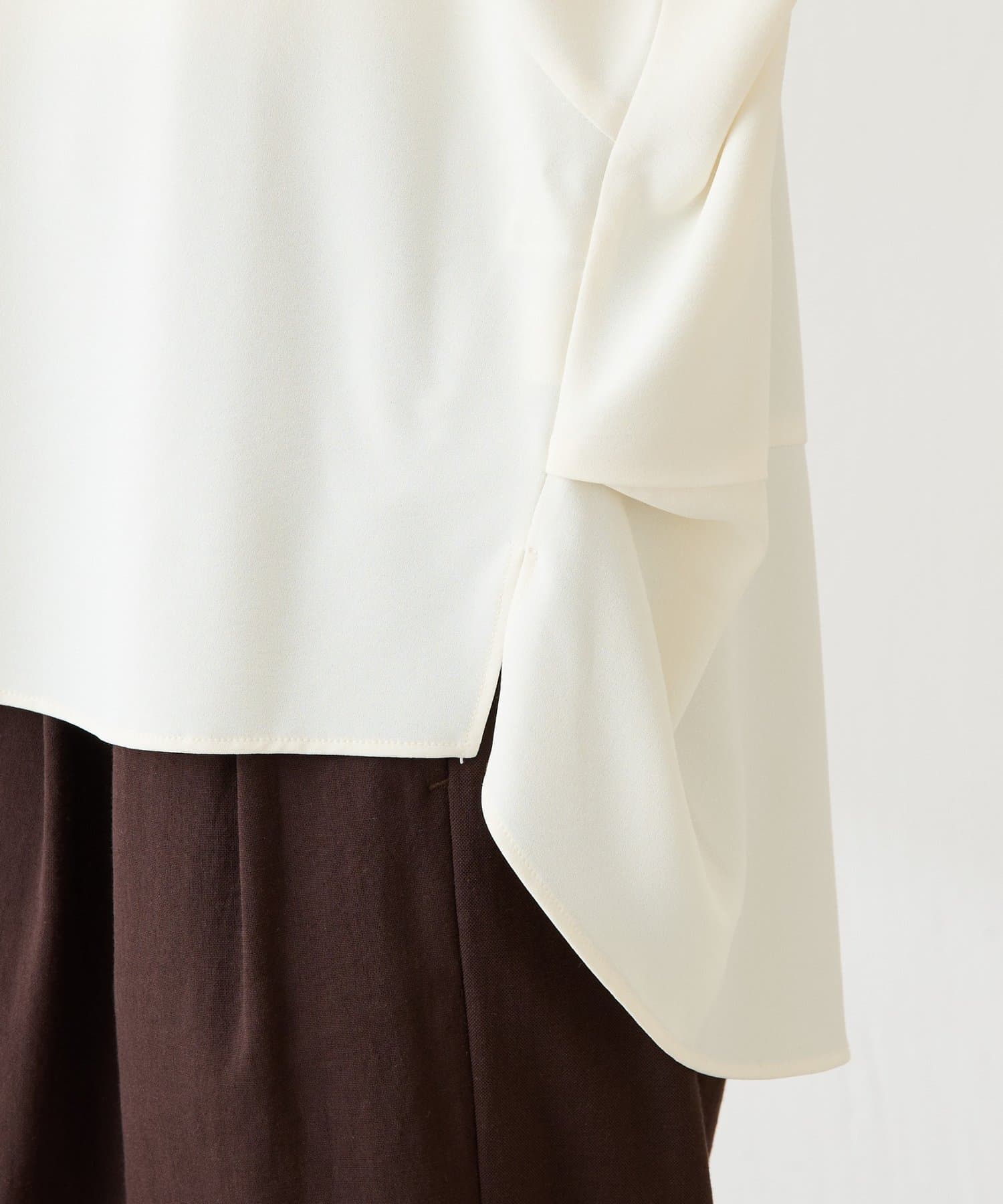 COLLAGE GALLARDAGALANTE(コラージュ ガリャルダガランテ) 【高機能/体型カバー】ジャージスキッパードルマンブラウス/カセット服