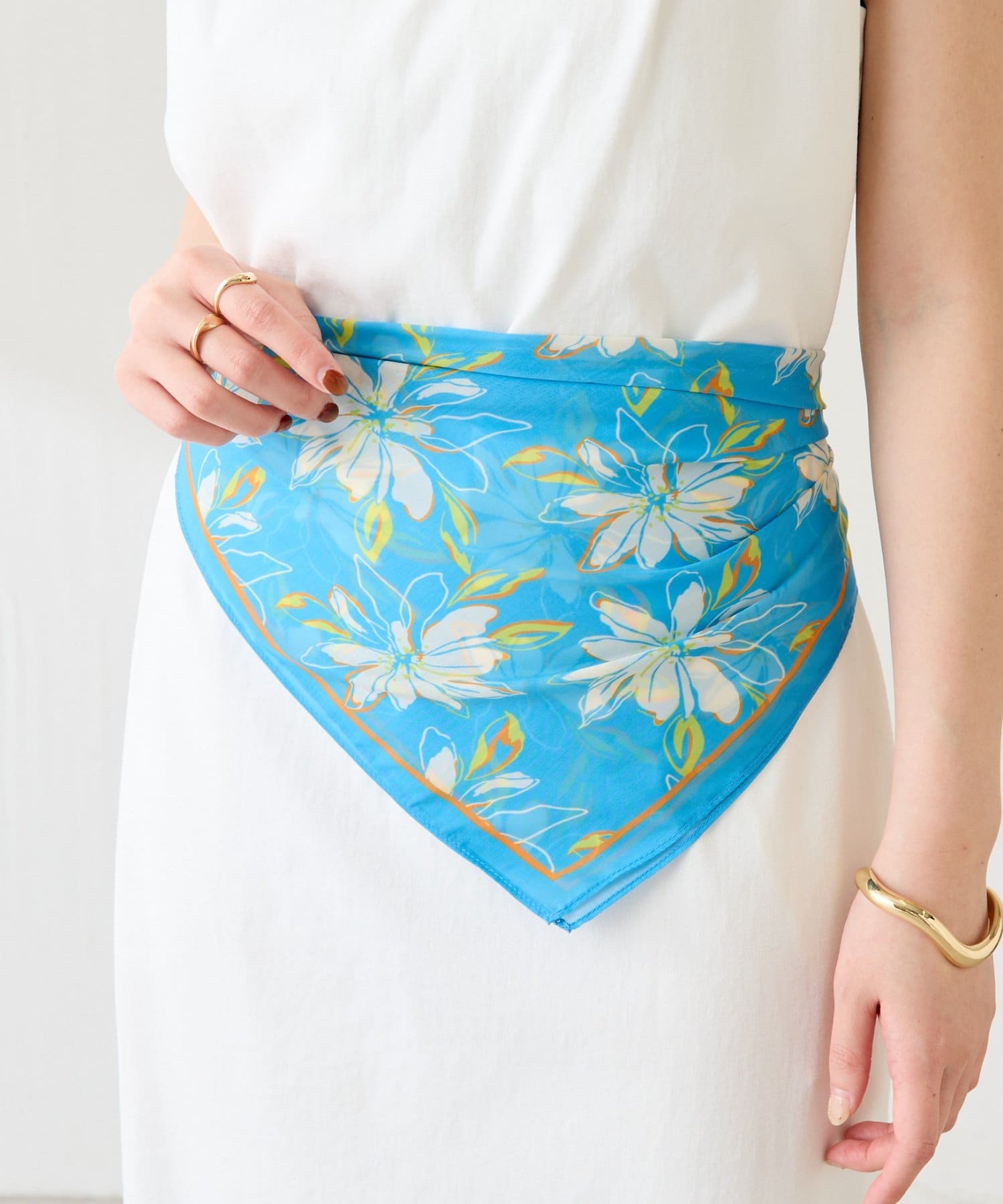 COLLAGE GALLARDAGALANTE(コラージュ ガリャルダガランテ) 【PAPILLONNER/パピヨネ】フラワープリントスカーフ