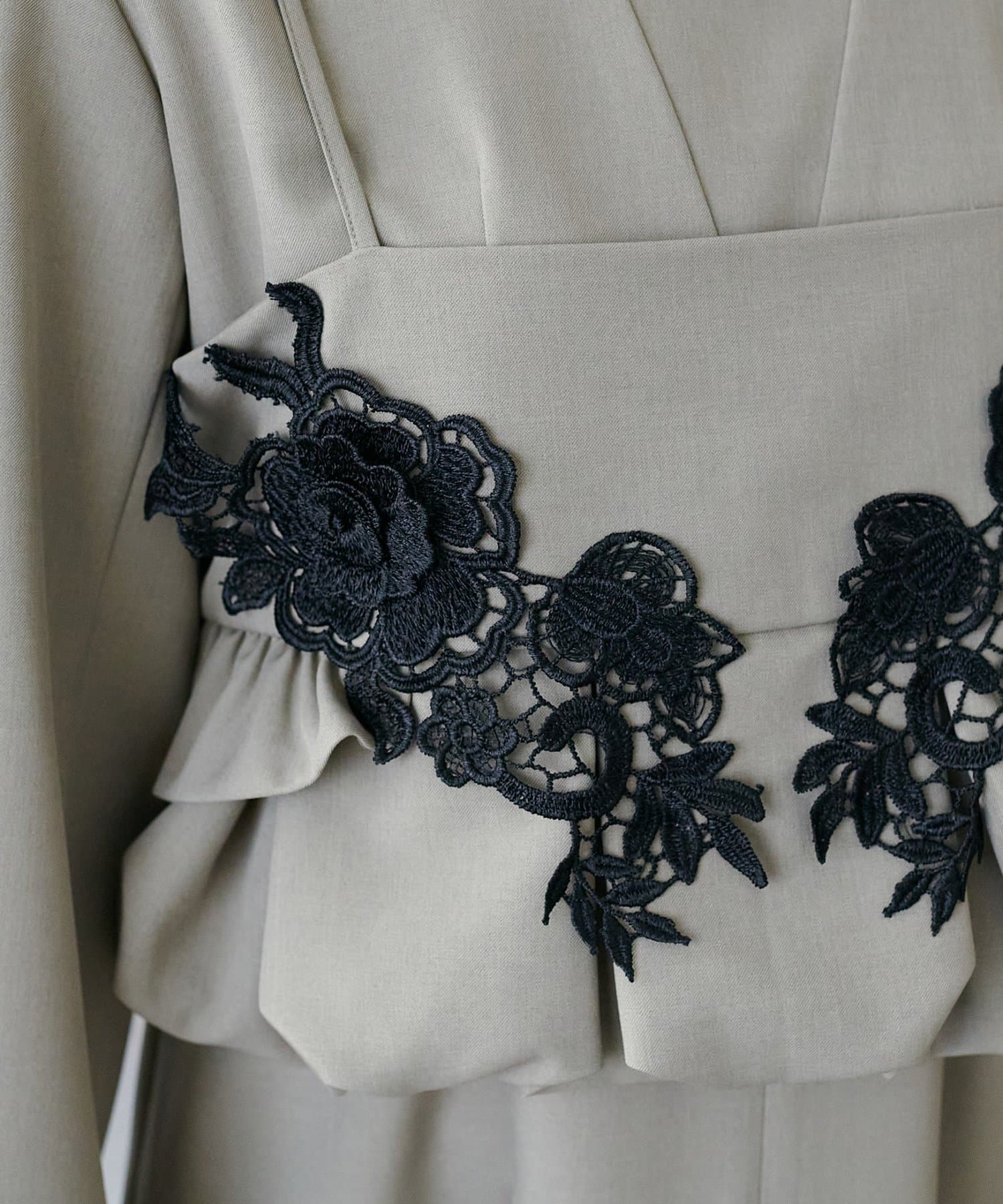 DISCOAT(ディスコート) 【オケージョン】レース使いビスチェセットワンピース