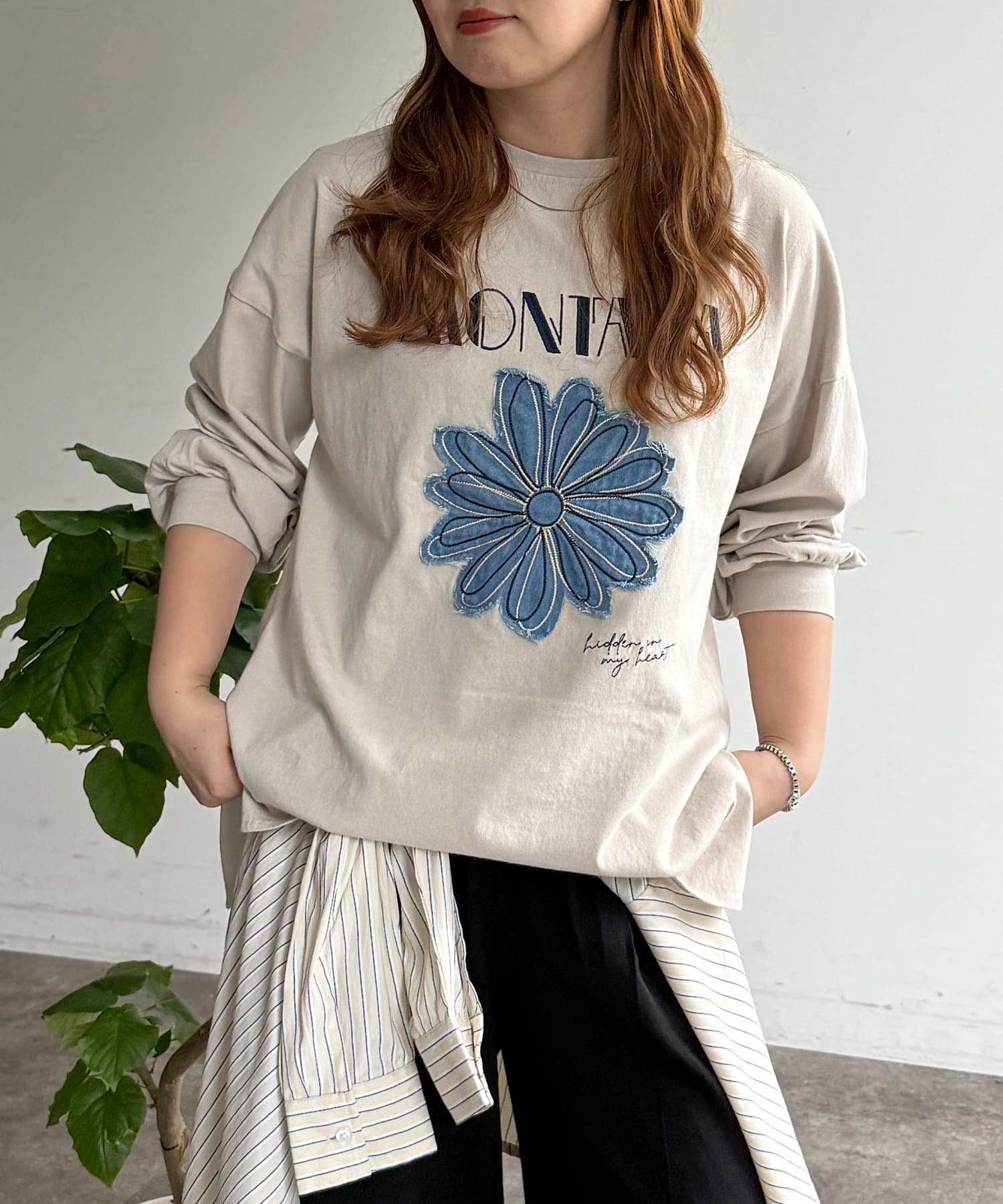 CPCM(シーピーシーエム) センハナ刺繍ワッペンロンT