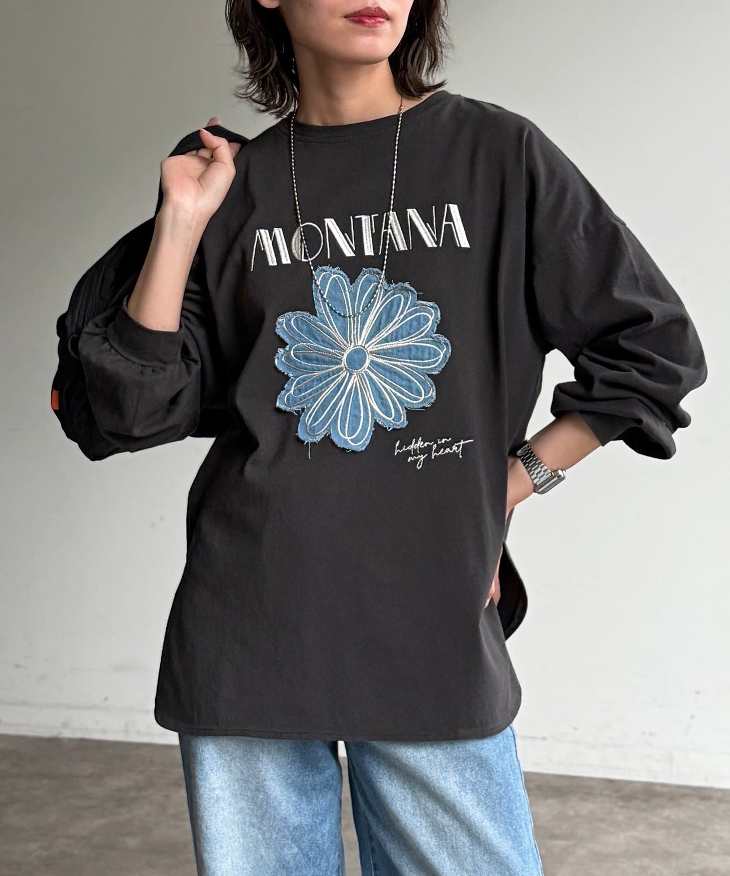 CPCM(シーピーシーエム) センハナ刺繍ワッペンロンT