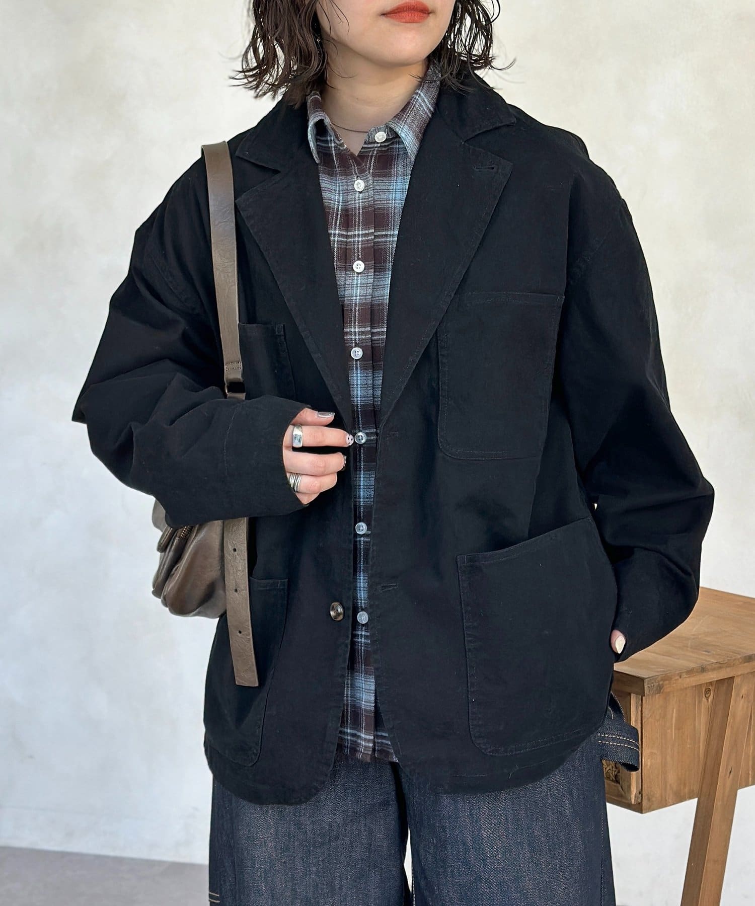 CPCM(シーピーシーエム) ピグメントツイルテーラードジャケット