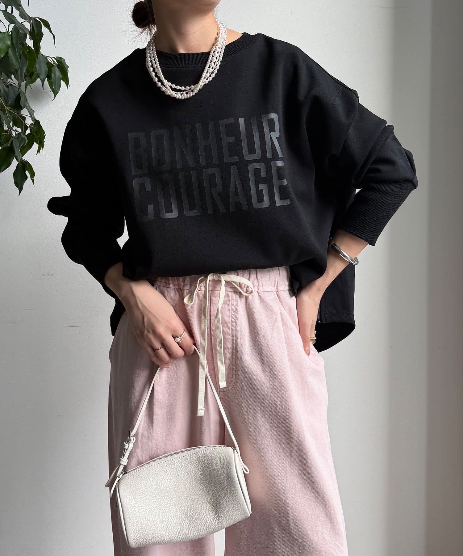 DOUDOU(ドゥドゥ) 【WEB限定】ポンチサイドファスナーロゴプルオーバー