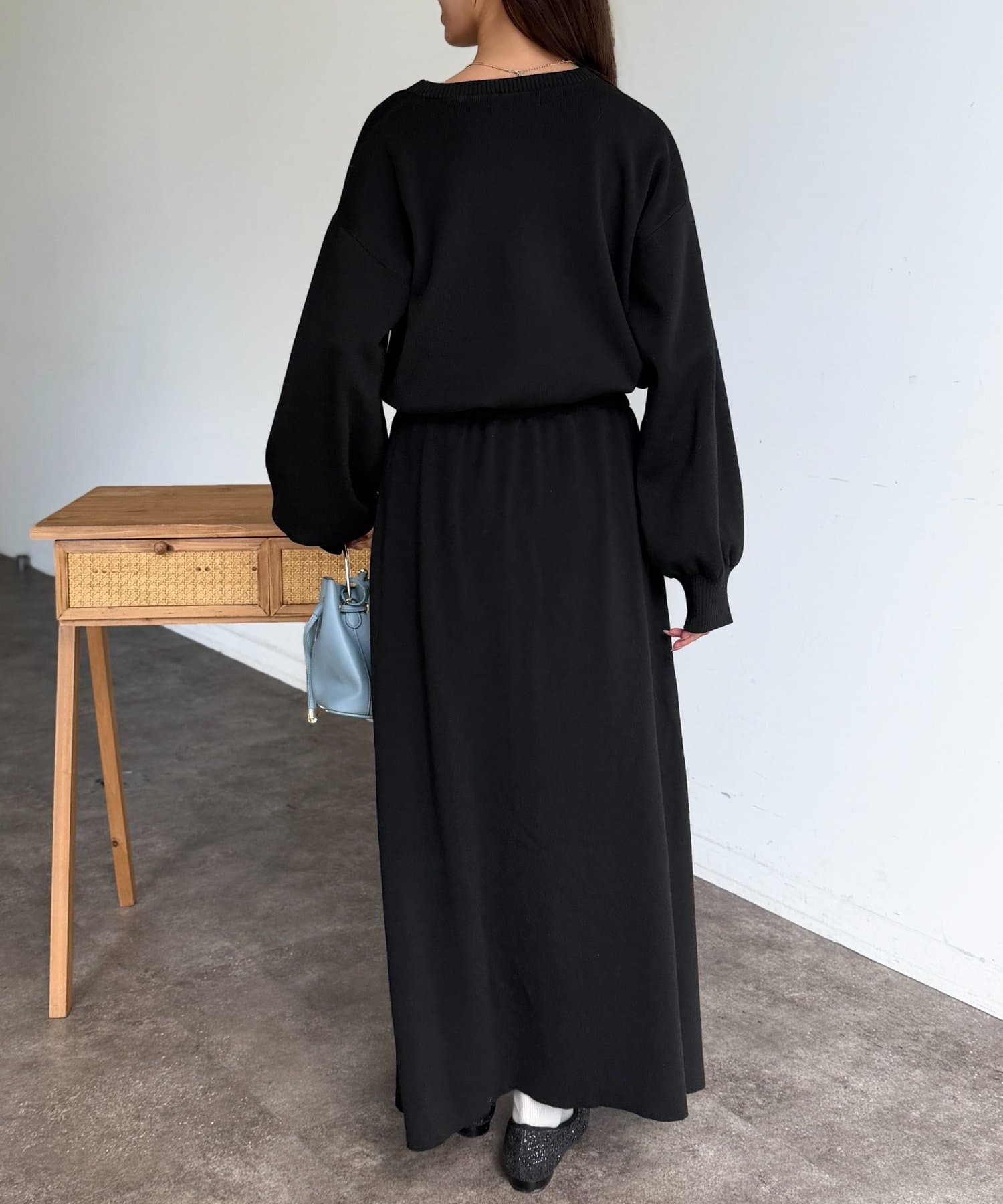 Chez toi(シェトワ) 【セットアイテム】ハーフジップ×セミフレアスカート