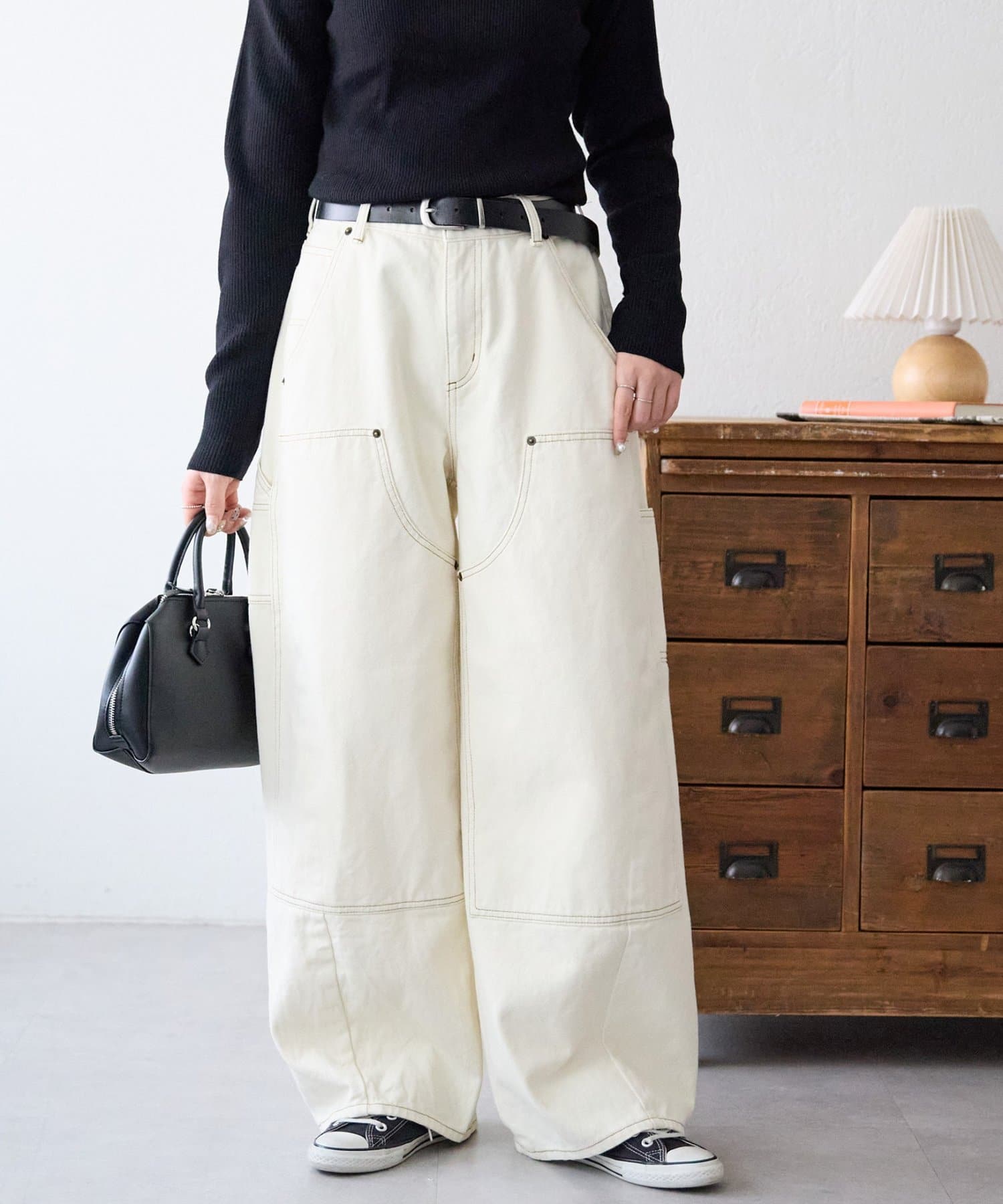 DISCOAT(ディスコート) 【Enlude/ユニセックス】ダブルニーバレルペインターパンツ