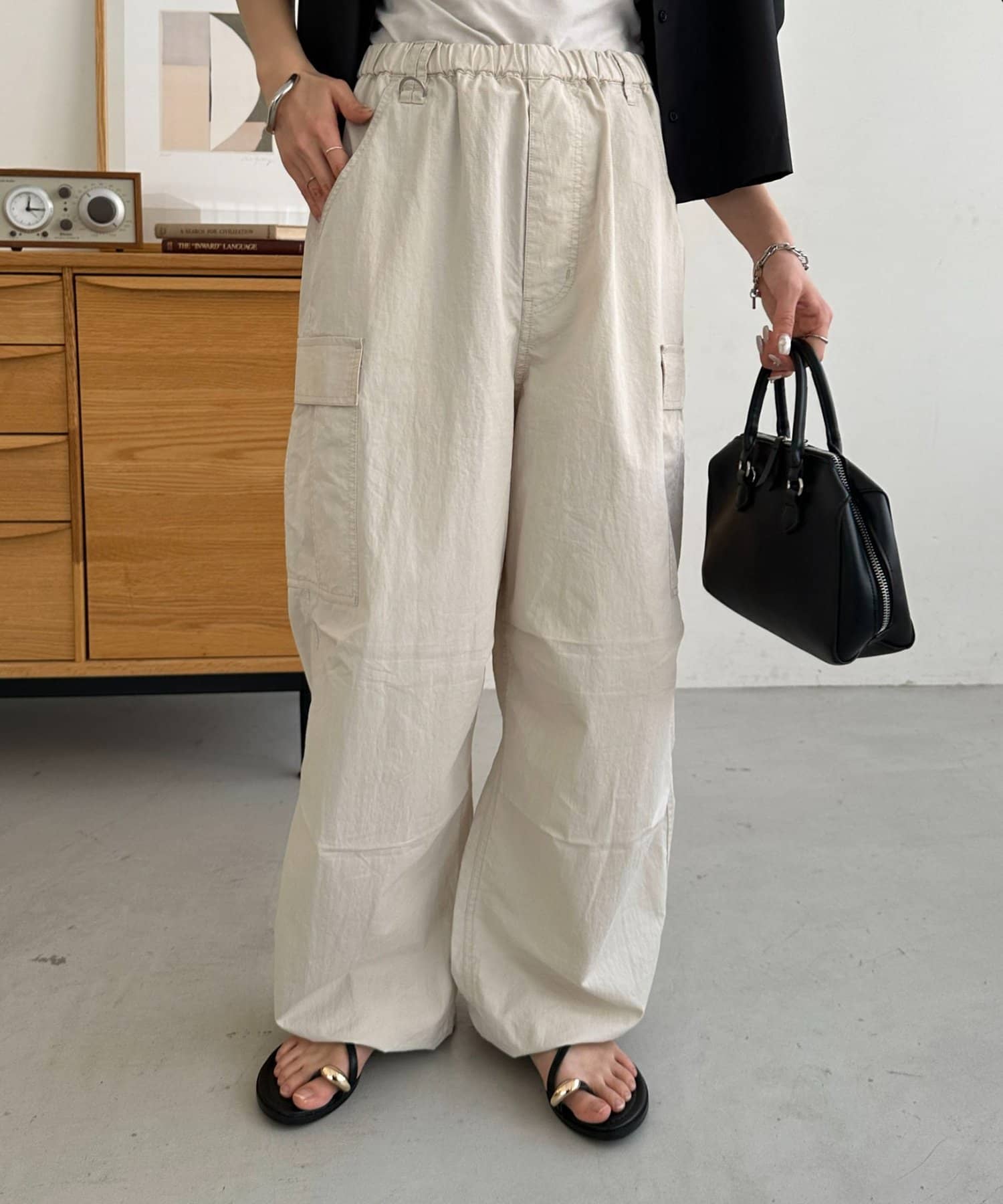 DISCOAT(ディスコート) 【Enlude/ユニセックス】Dカン付きワイドカーゴパンツ