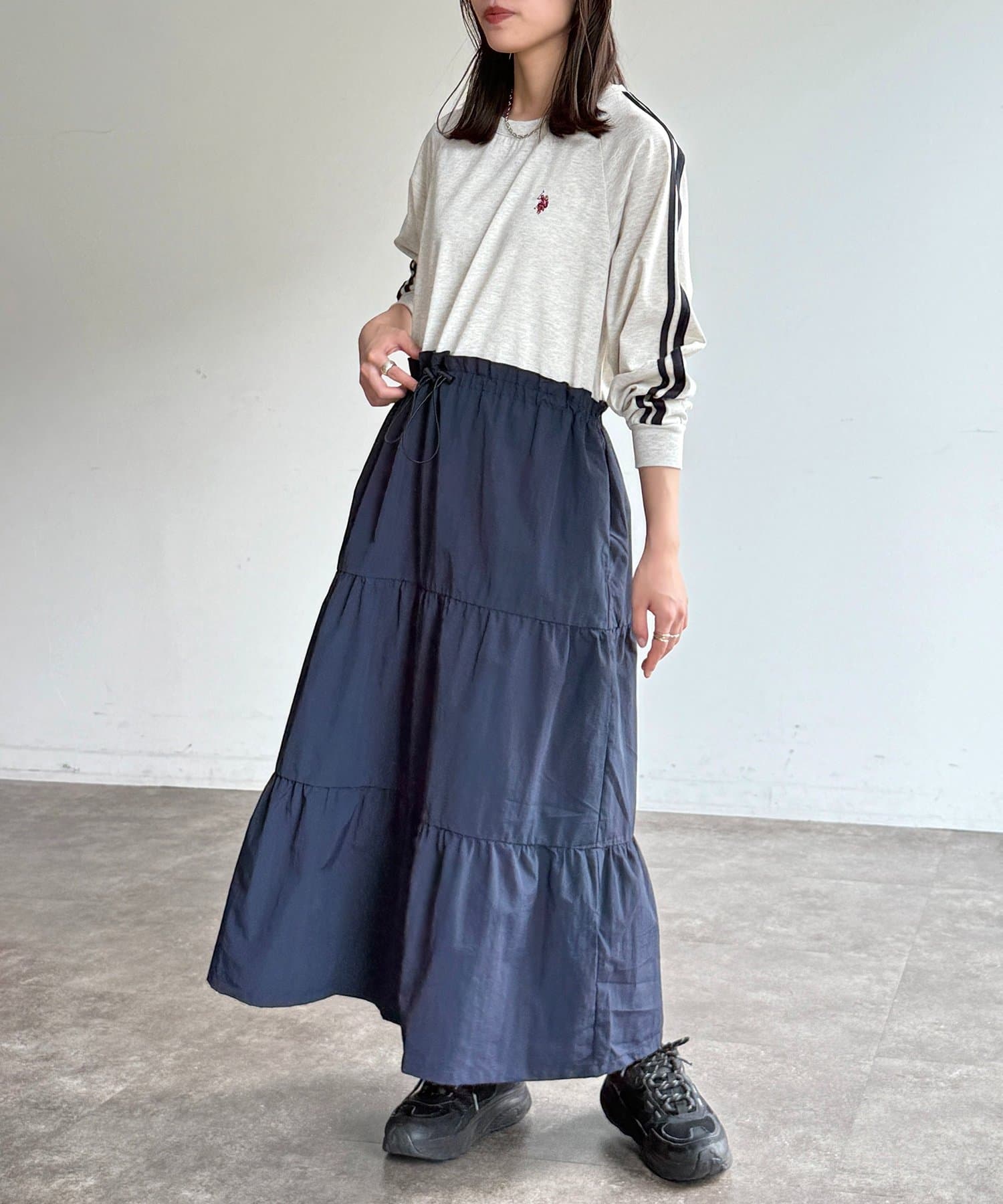 CPCM(シーピーシーエム) 【U.S. POLO ASSN.】ティアードドッキングワンピース