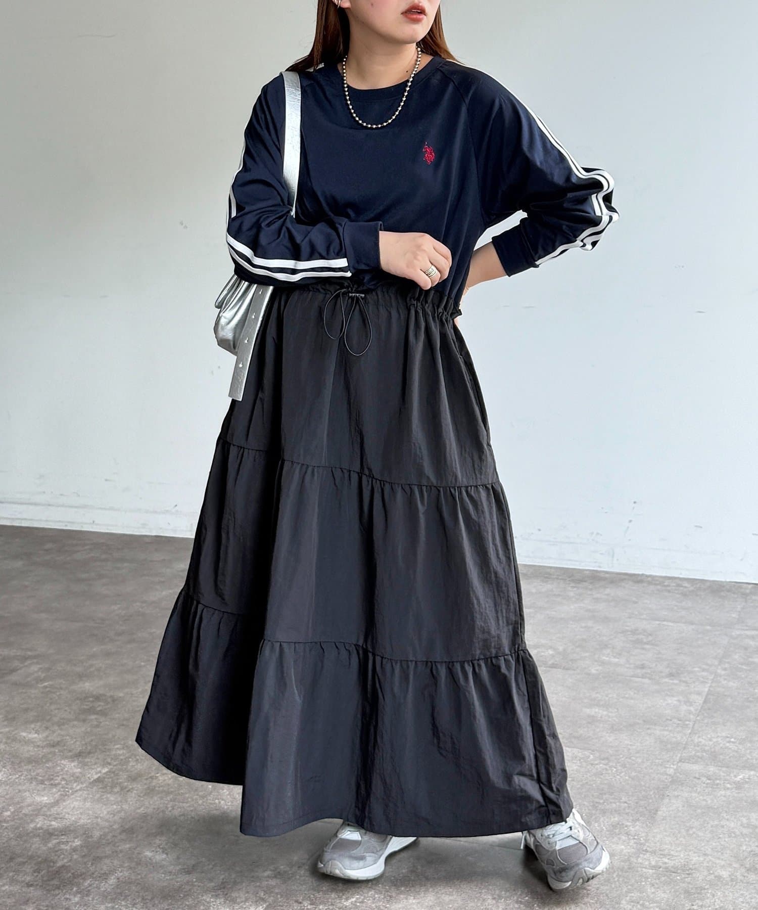 CPCM(シーピーシーエム) 【U.S. POLO ASSN.】ティアードドッキングワンピース