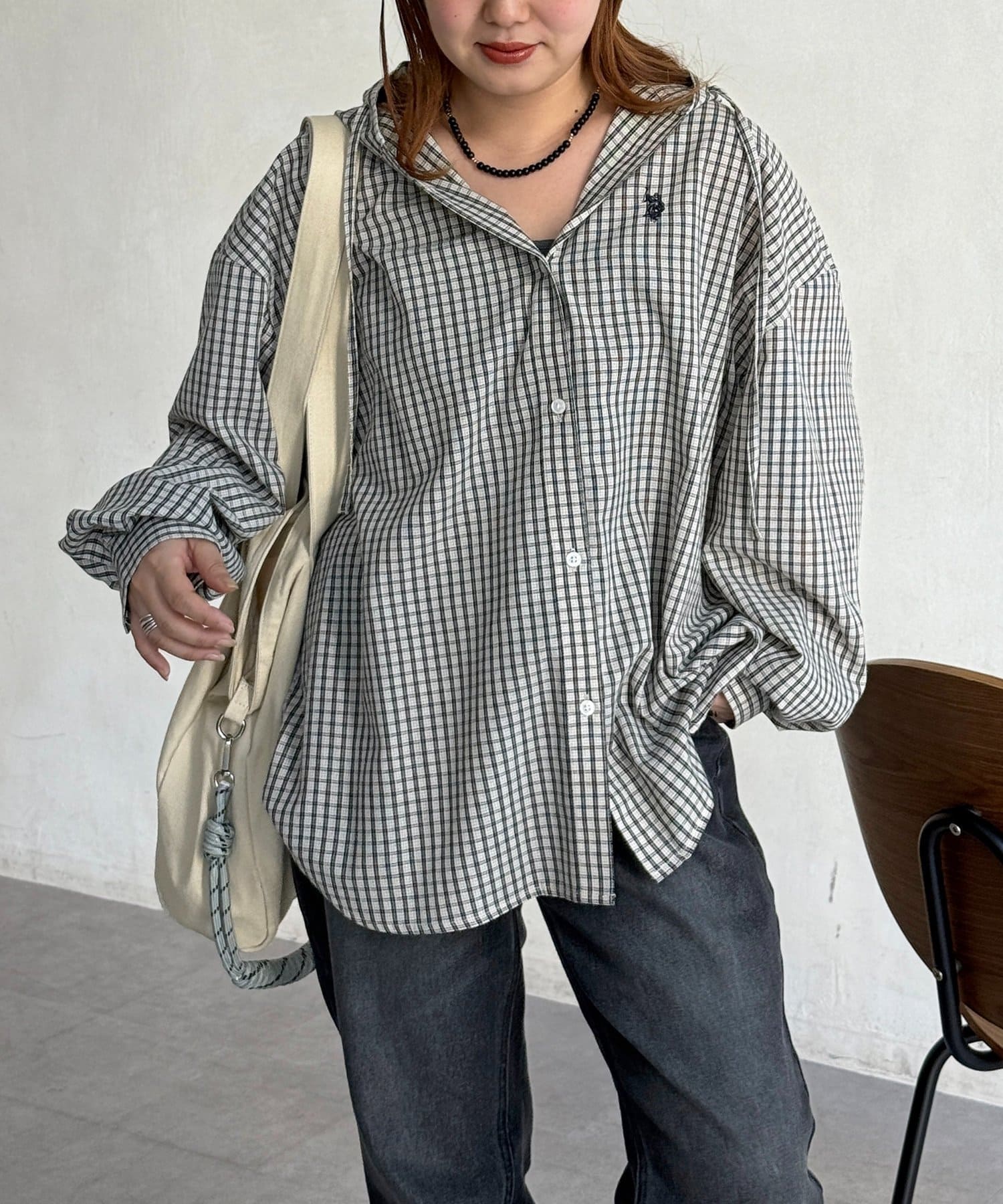 CPCM(シーピーシーエム) 【U.S. POLO ASSN.】フードチェックシャツ