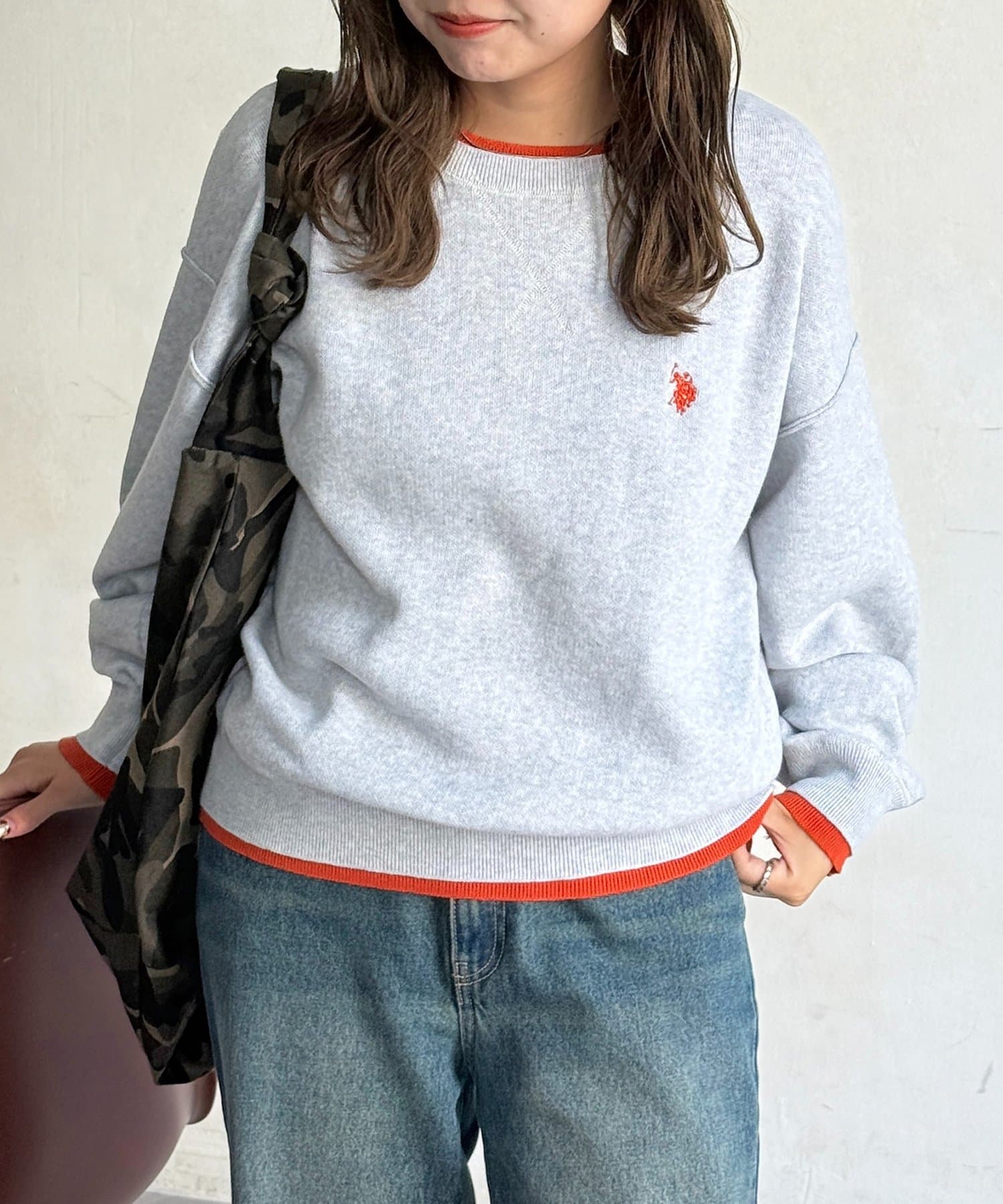 CPCM(シーピーシーエム) 【U.S. POLO ASSN.】フェイクレイヤードスウェットライクニット