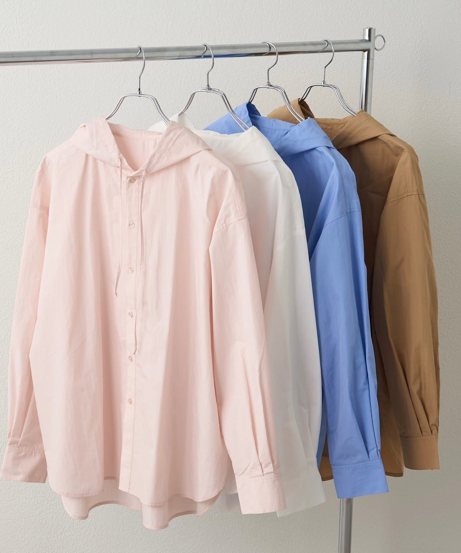 DISCOAT(ディスコート) 【Enlude/トレンド】ワッシャーナイロンフード付きシャツ《ユニセックス》