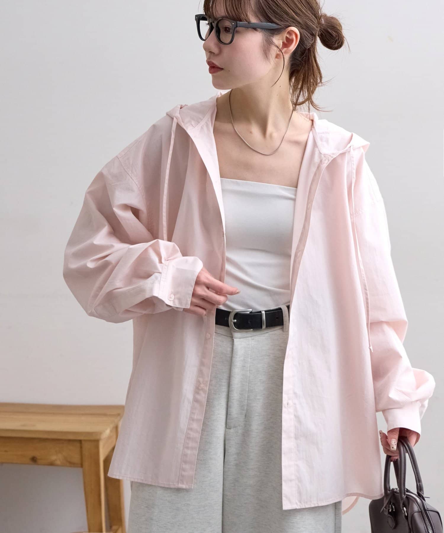 DISCOAT(ディスコート) 【Enlude/ユニセックス】ワッシャーナイロンフード付きシャツ