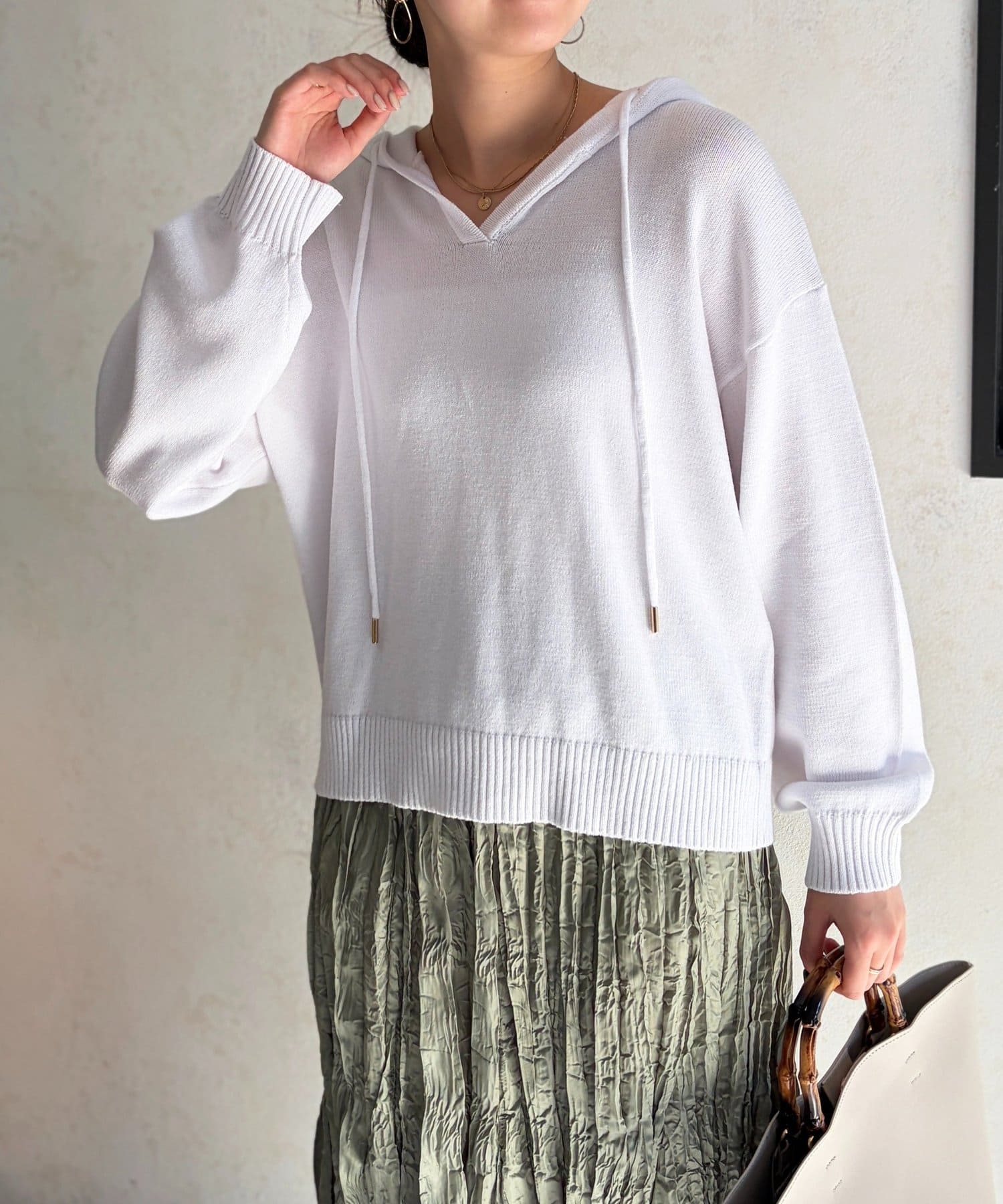 Chez toi(シェトワ) スキッパーニットパーカー