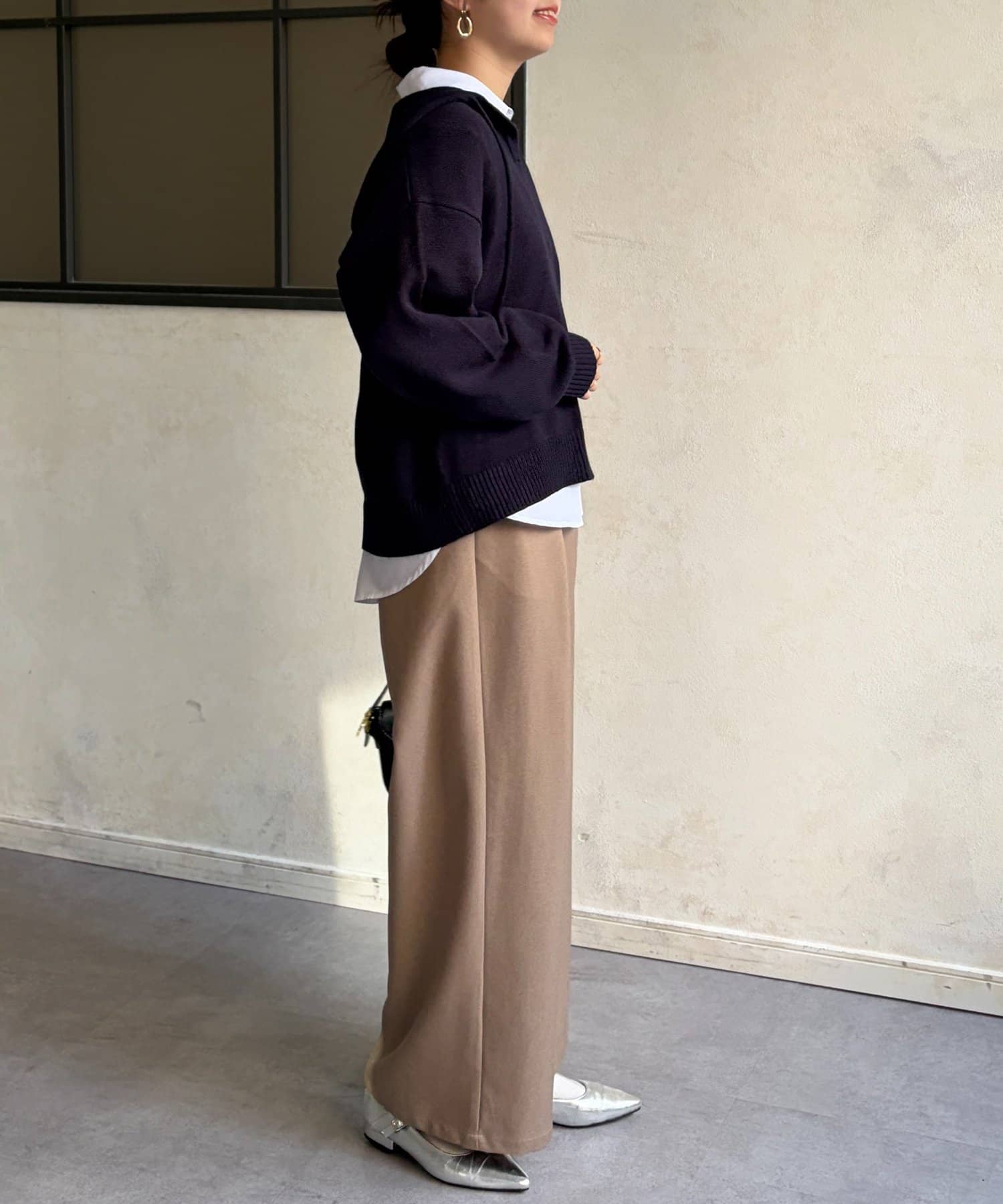 Chez toi(シェトワ) スキッパーニットパーカー