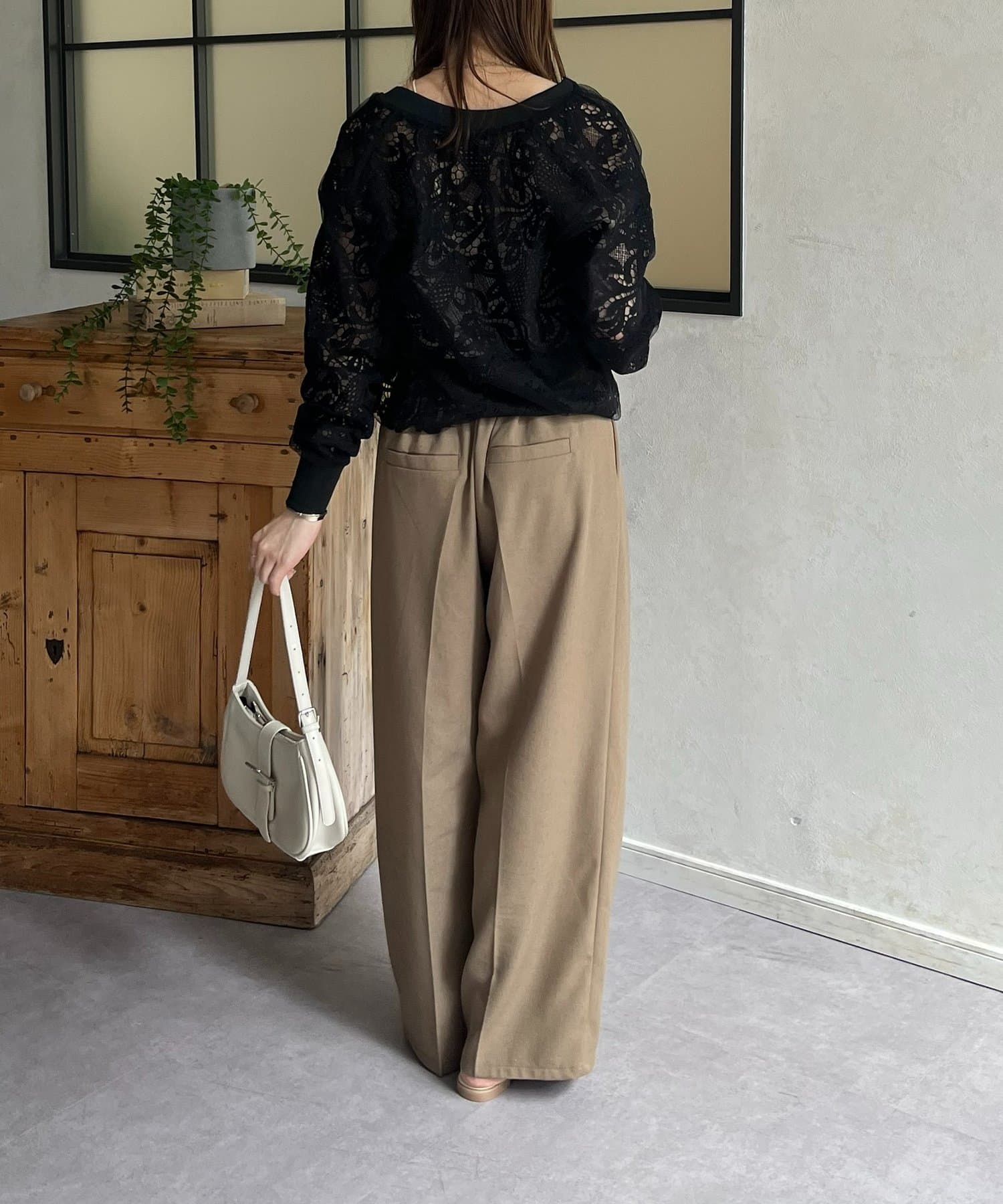 Thevon.(ゼヴォン) レースチュールレイヤードブルゾン