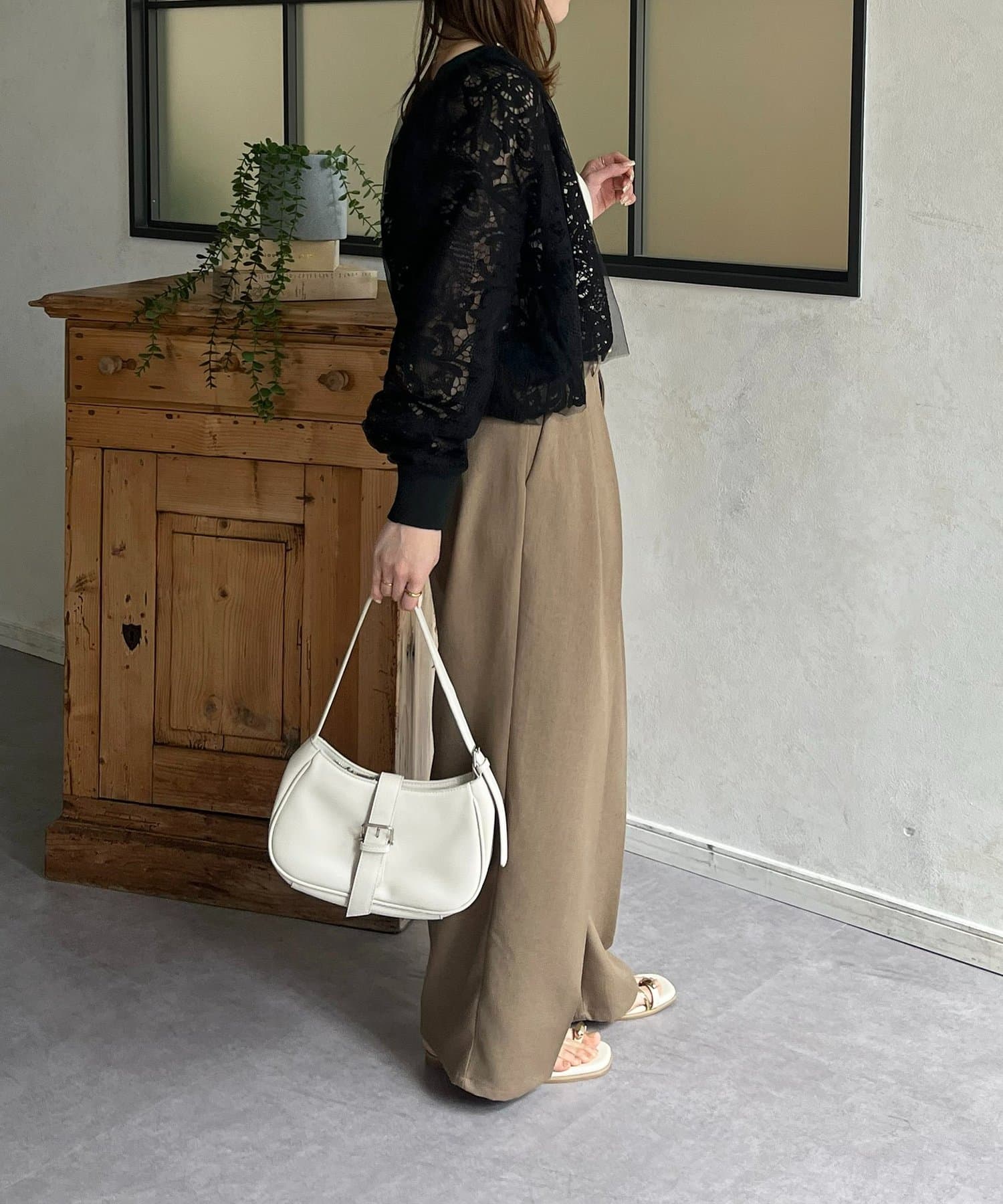 Thevon.(ゼヴォン) レースチュールレイヤードブルゾン