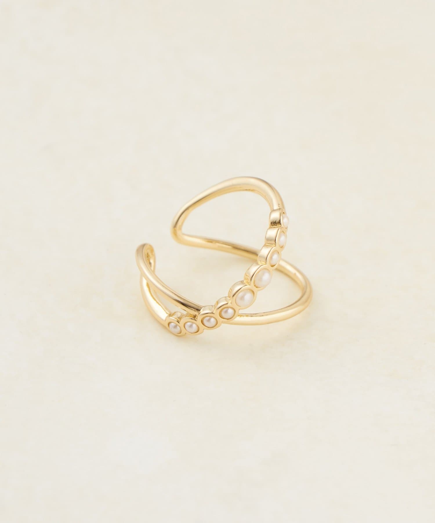 DISCOAT(ディスコート) 【GOLDY】パールクロスイヤカフ