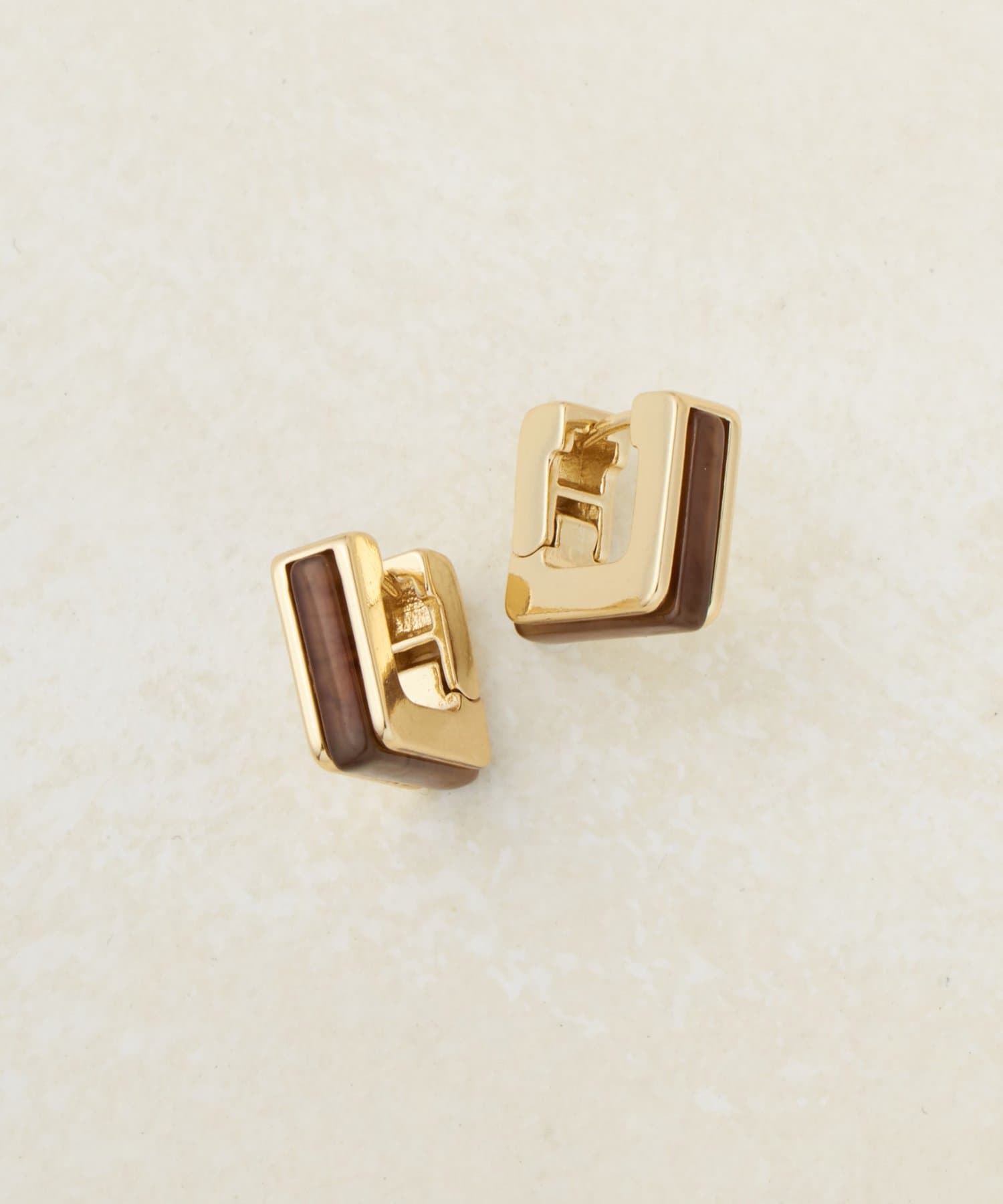 DISCOAT(ディスコート) 【GOLDY】マーブルスクエアピアス