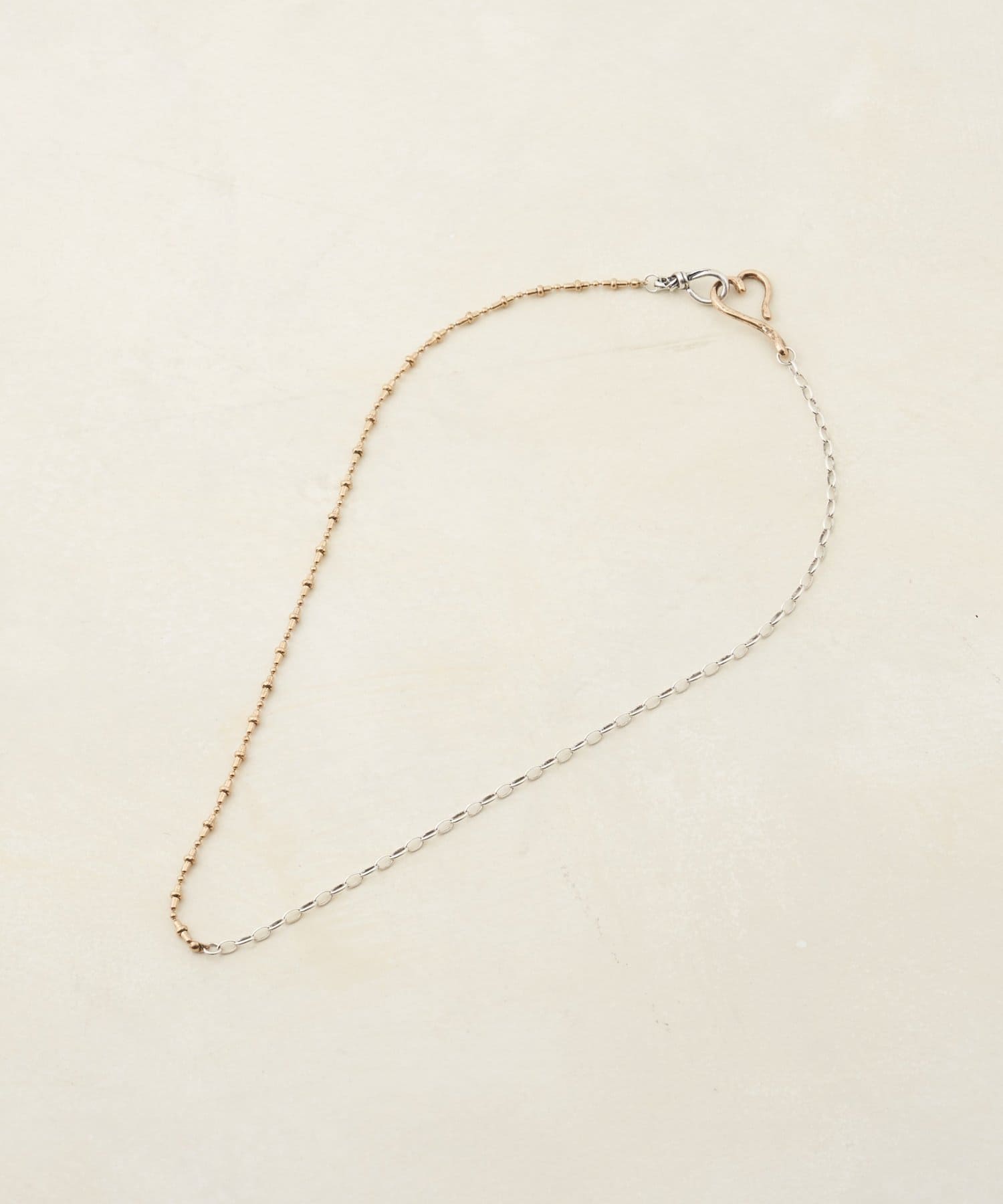 DISCOAT(ディスコート) 【GOLDY】ハートフックコンビチェーンネックレス