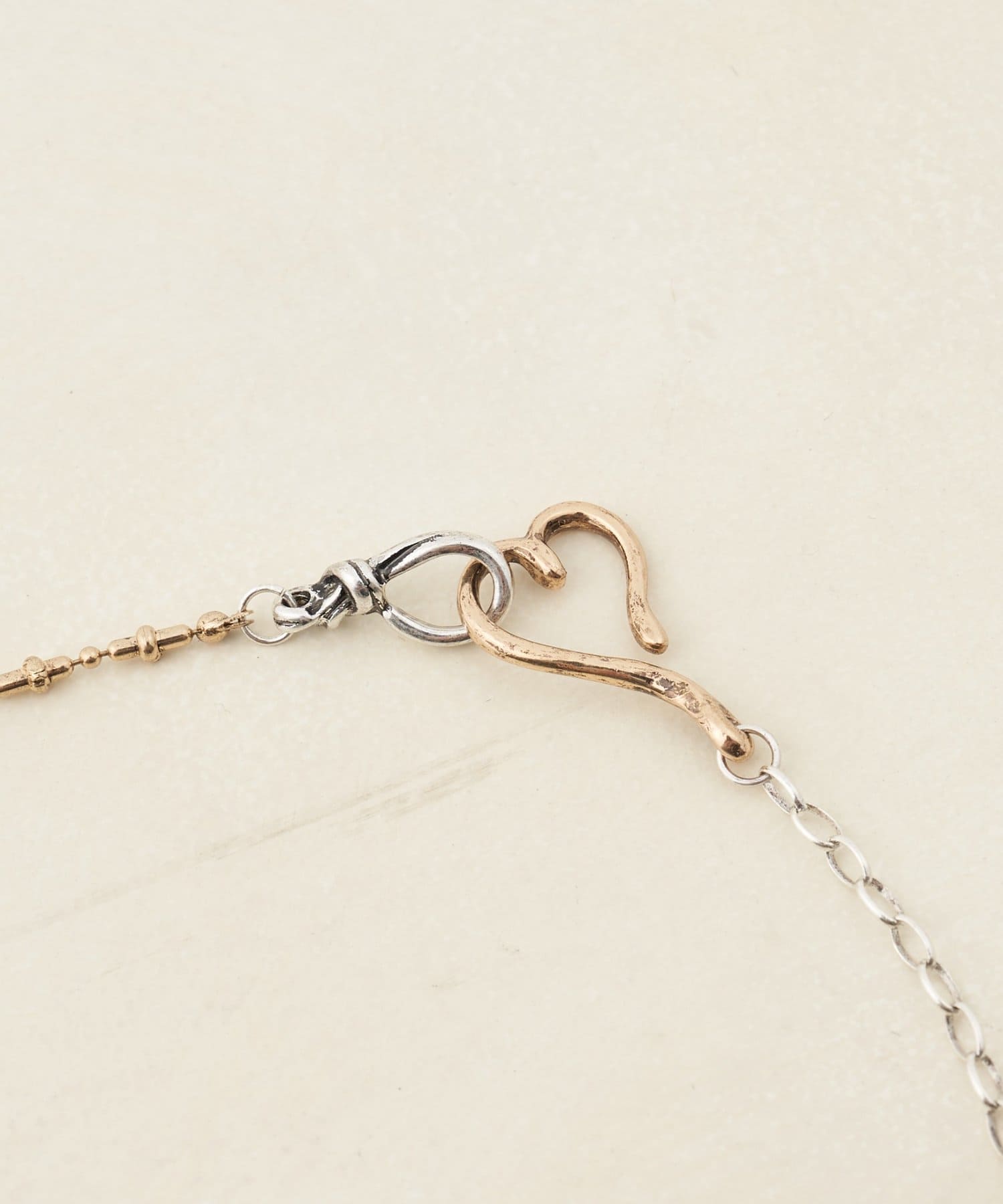 DISCOAT(ディスコート) 【GOLDY】ハートフックコンビチェーンネックレス