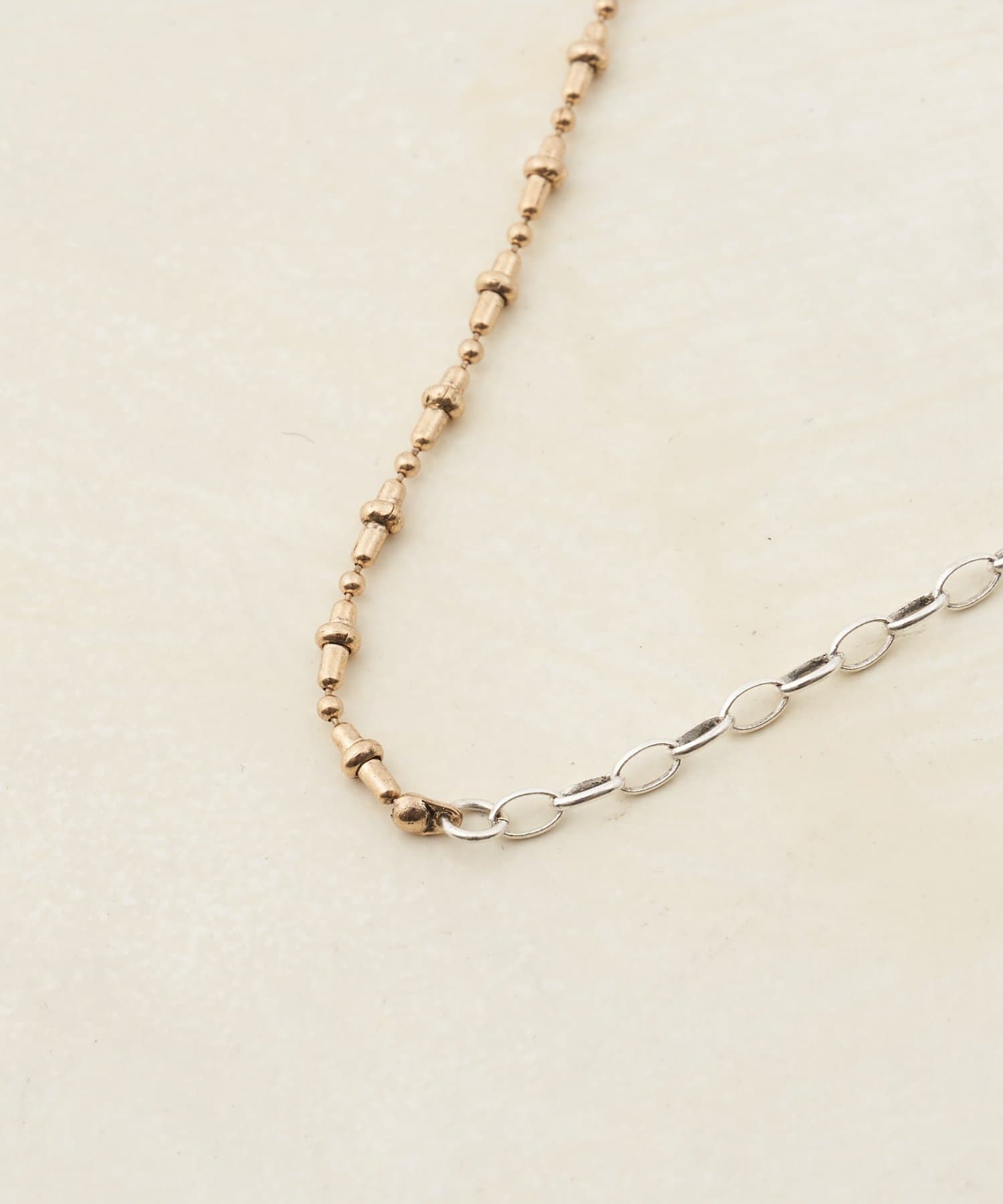 DISCOAT(ディスコート) 【GOLDY】ハートフックコンビチェーンネックレス