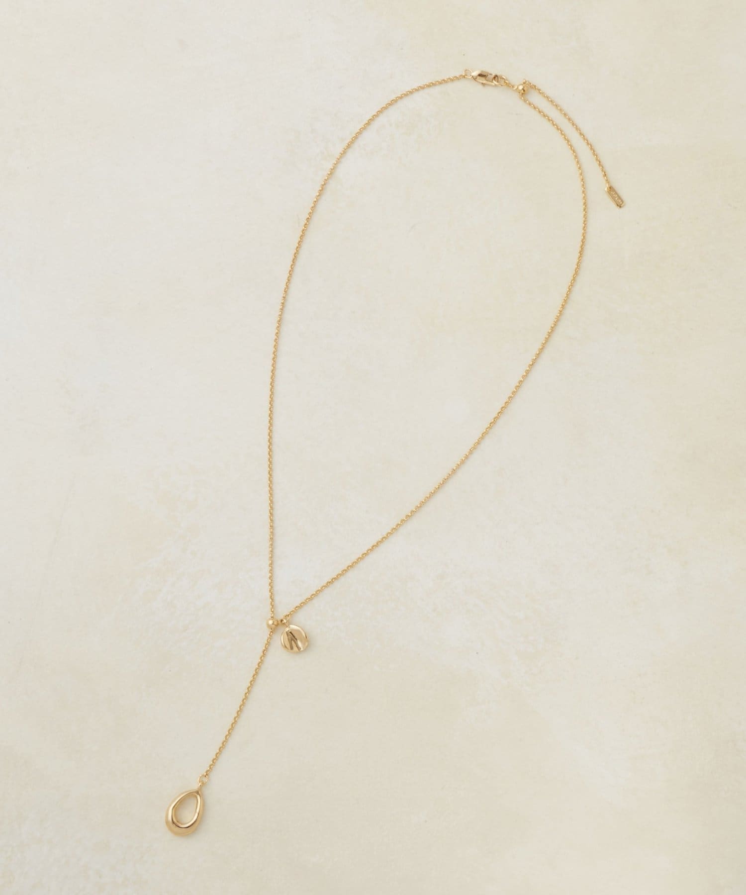 DISCOAT(ディスコート) 【GOLDY】プレートドロップY字ネックレス