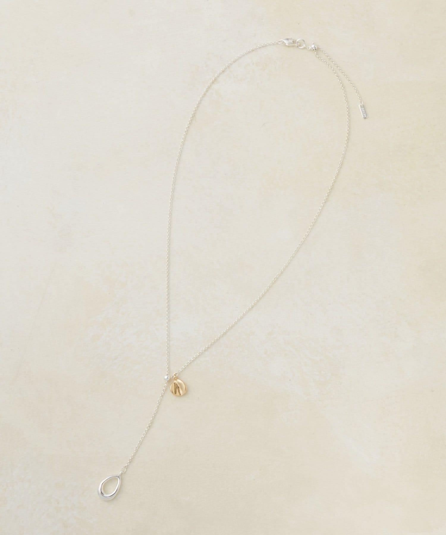 DISCOAT(ディスコート) 【GOLDY】プレートドロップY字ネックレス