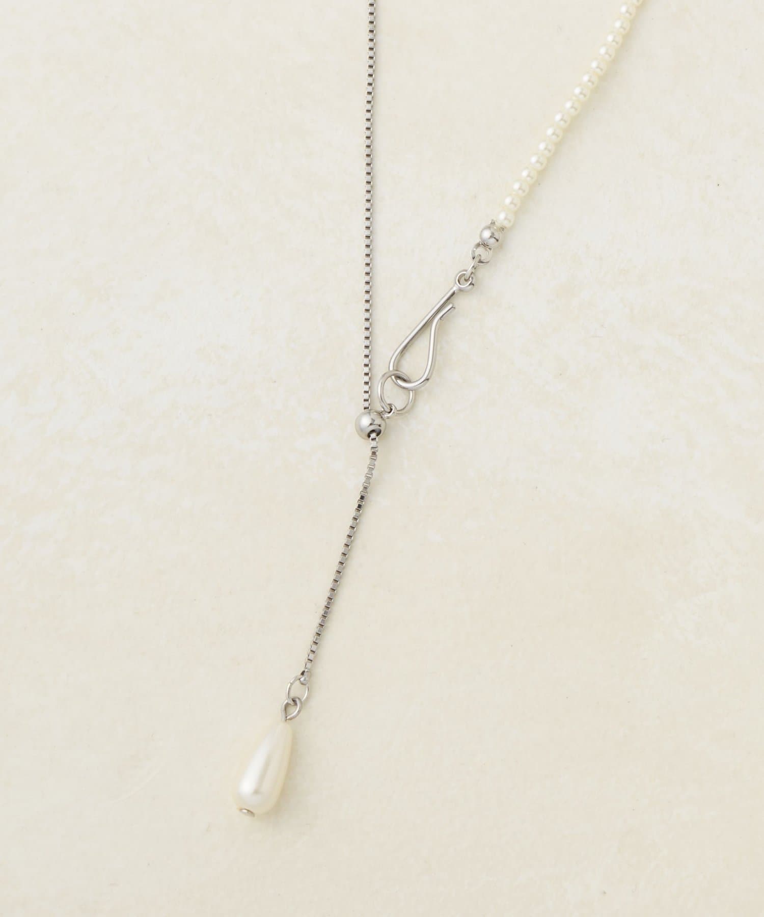 DISCOAT(ディスコート) 【GOLDY】フックドロップパールY字ネックレス